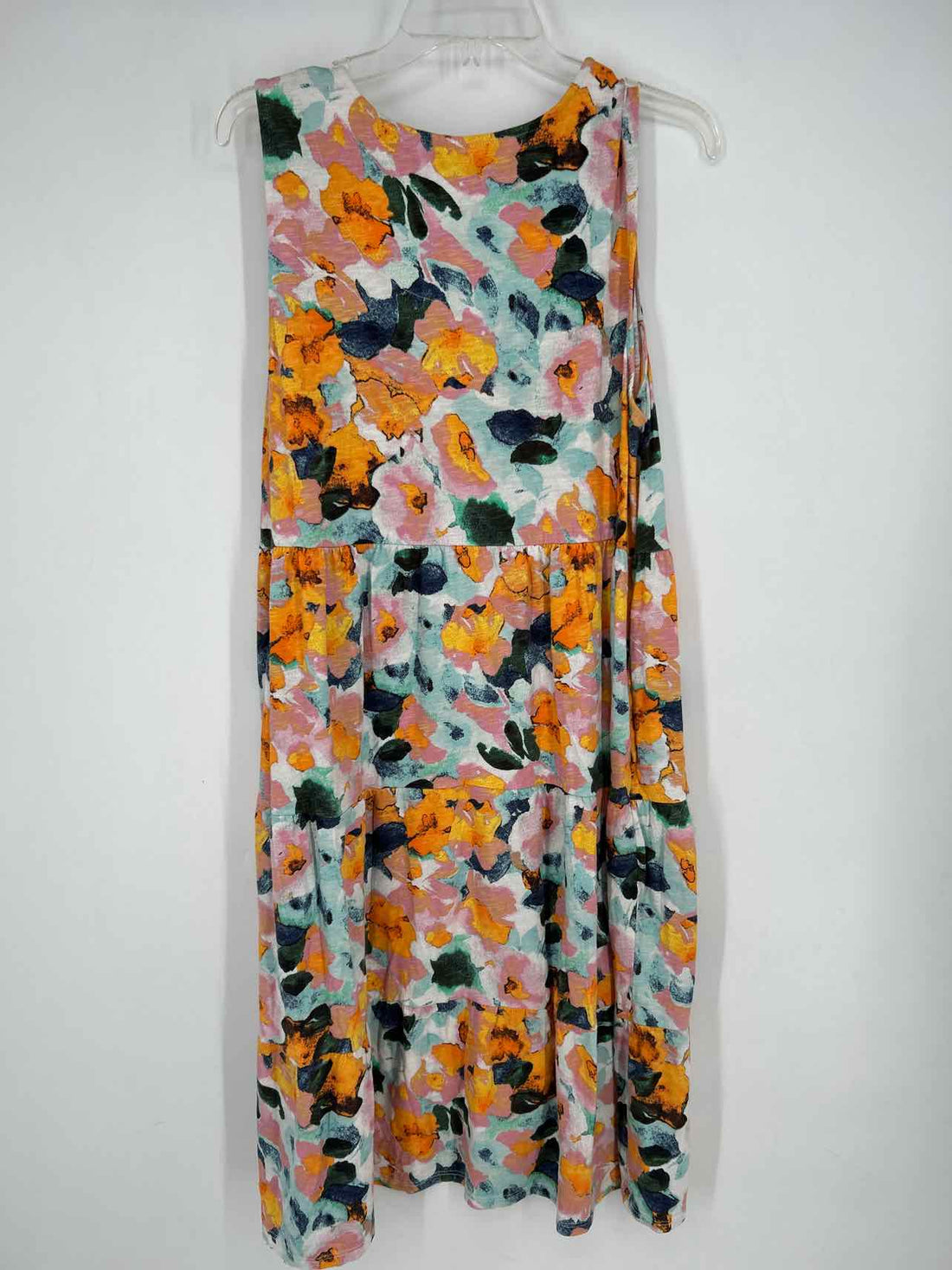 D&Co beach Size 1X Watercolor Floral Sleeveless Dress