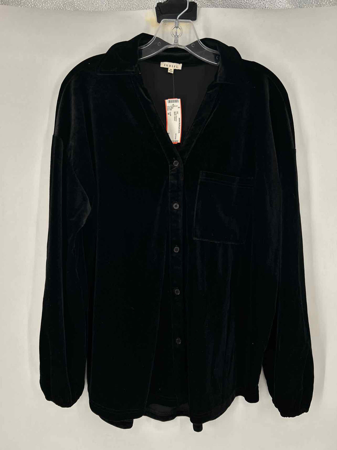 Jodifl Size M Black Velvet Long Sleeve