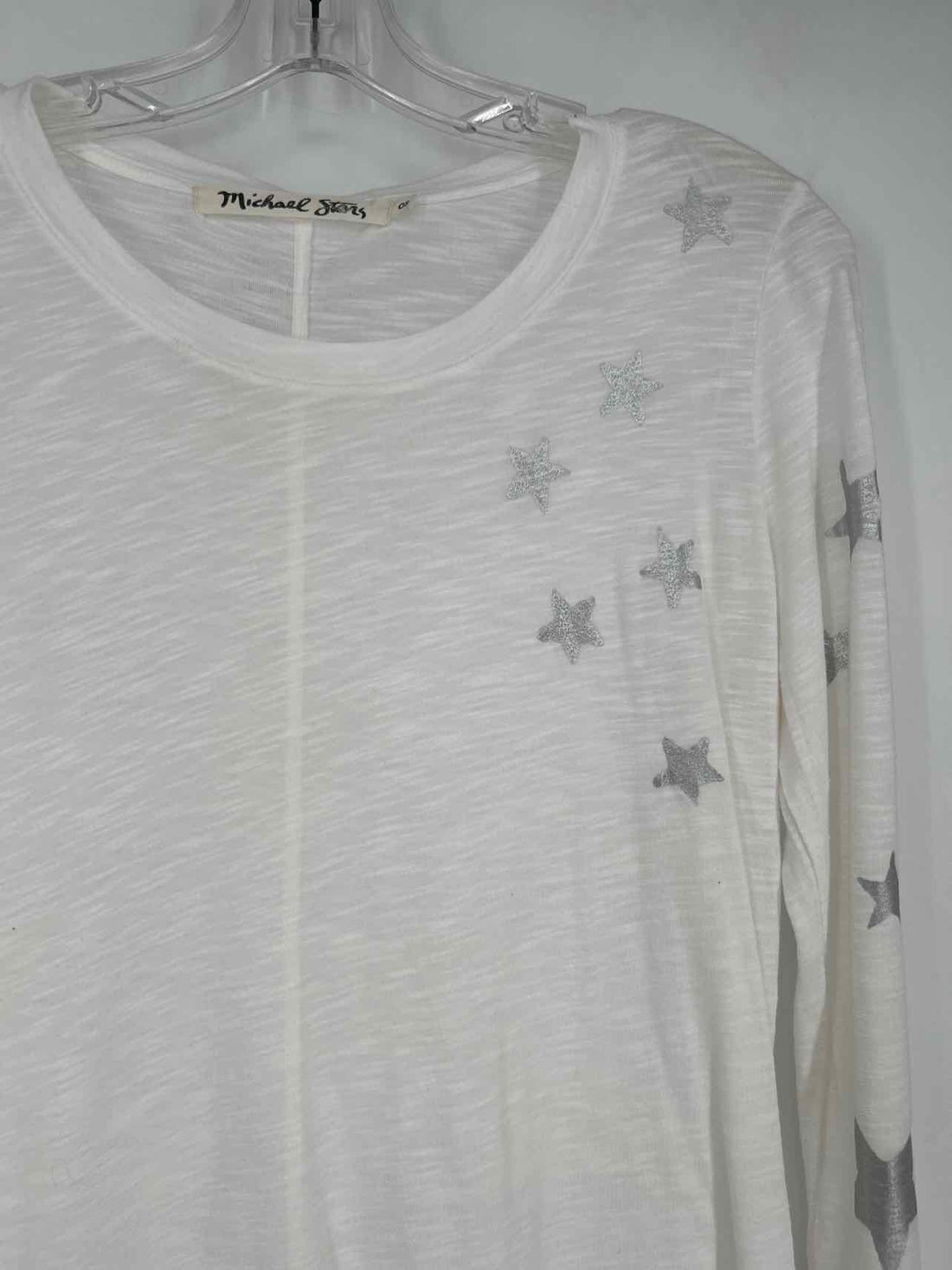Michael Stars Size OS White Print Long Sleeve