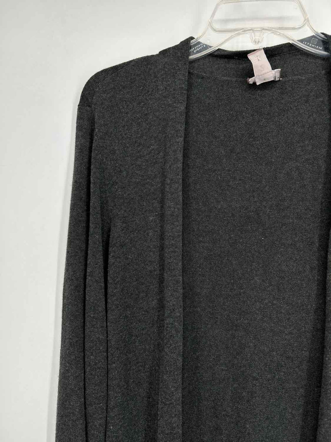 Chicos Size 2(L) Dark Gray Pearl Cardigan