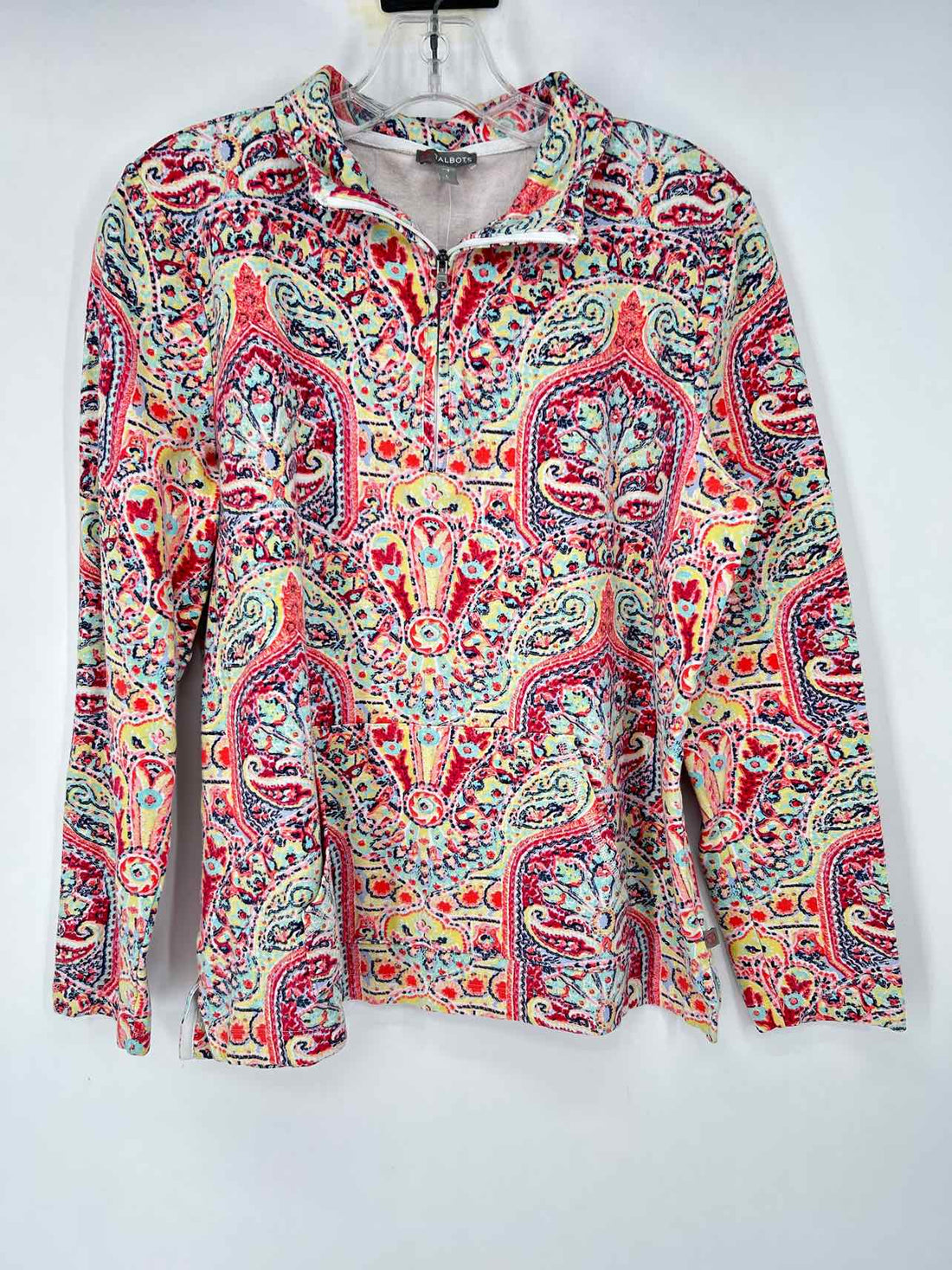 T By Talbots Size L Multi Color Paisley Sweatshirt