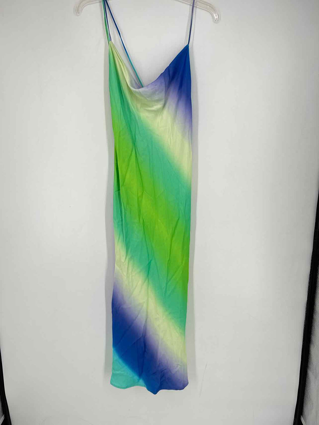 Zara Size S Blue & Green Sleeveless Dress