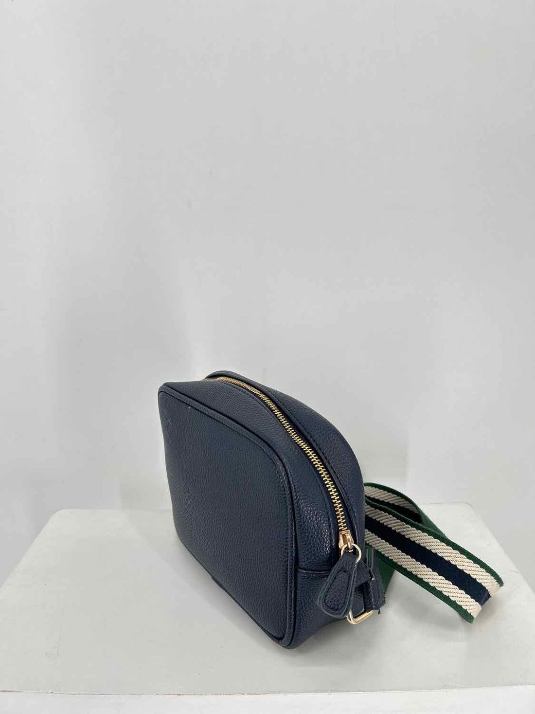 Joules Navy & Green Faux Leather Pre Owned Crossbody
