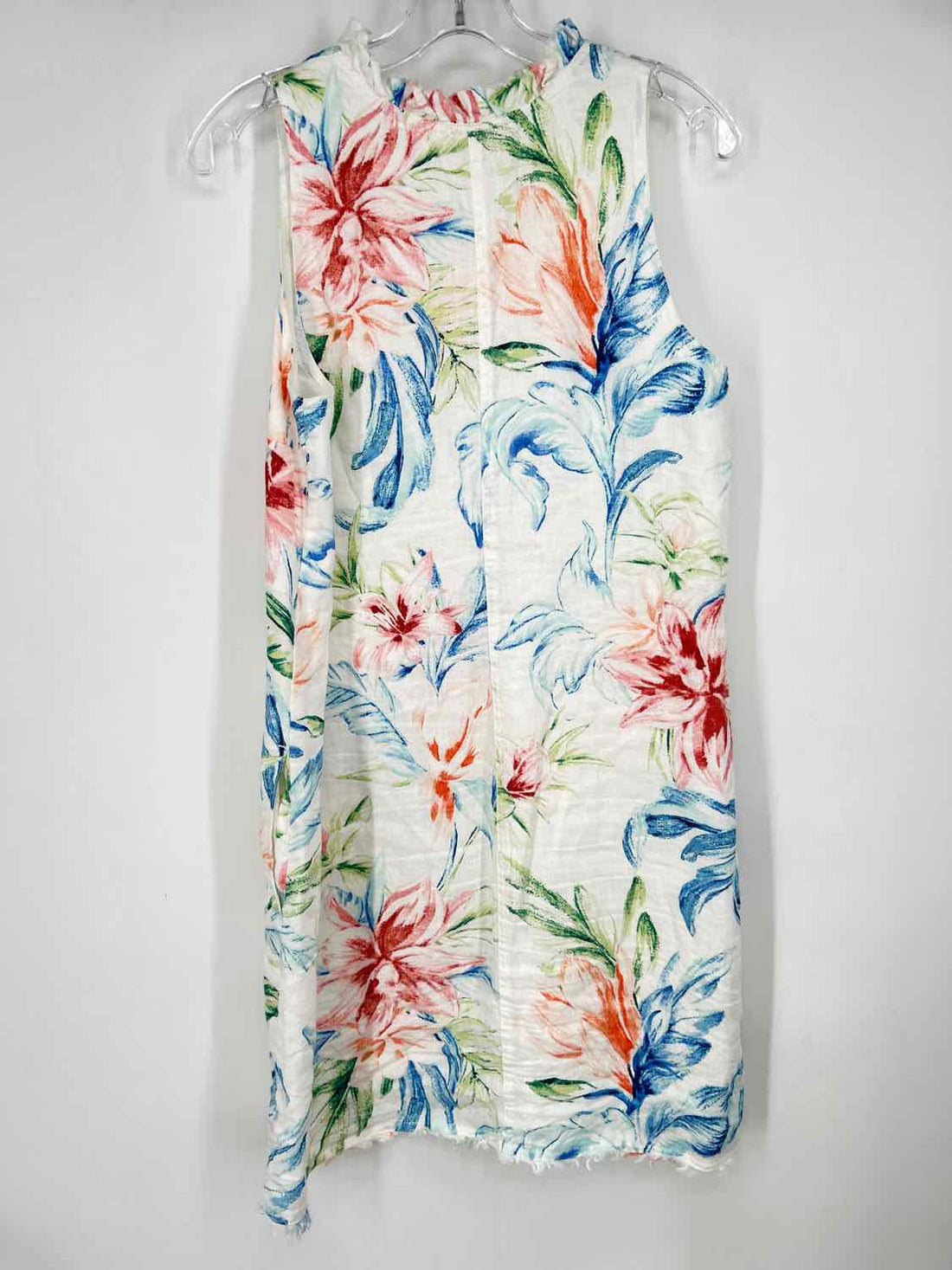 Tommy Bahama Size M White Print Linen 100% Dress