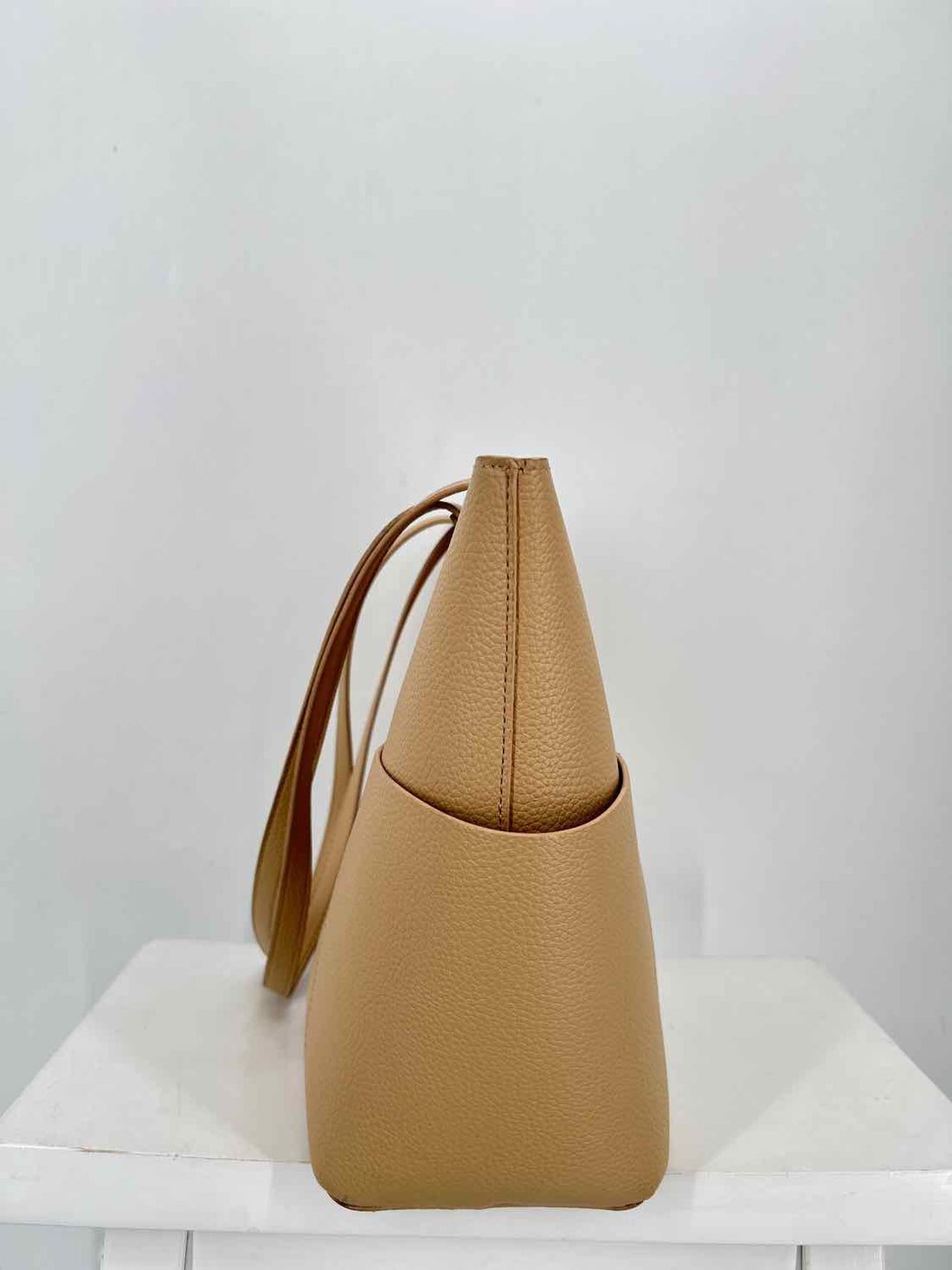 Anne Klein Beige Faux Leather Pre Owned Tote