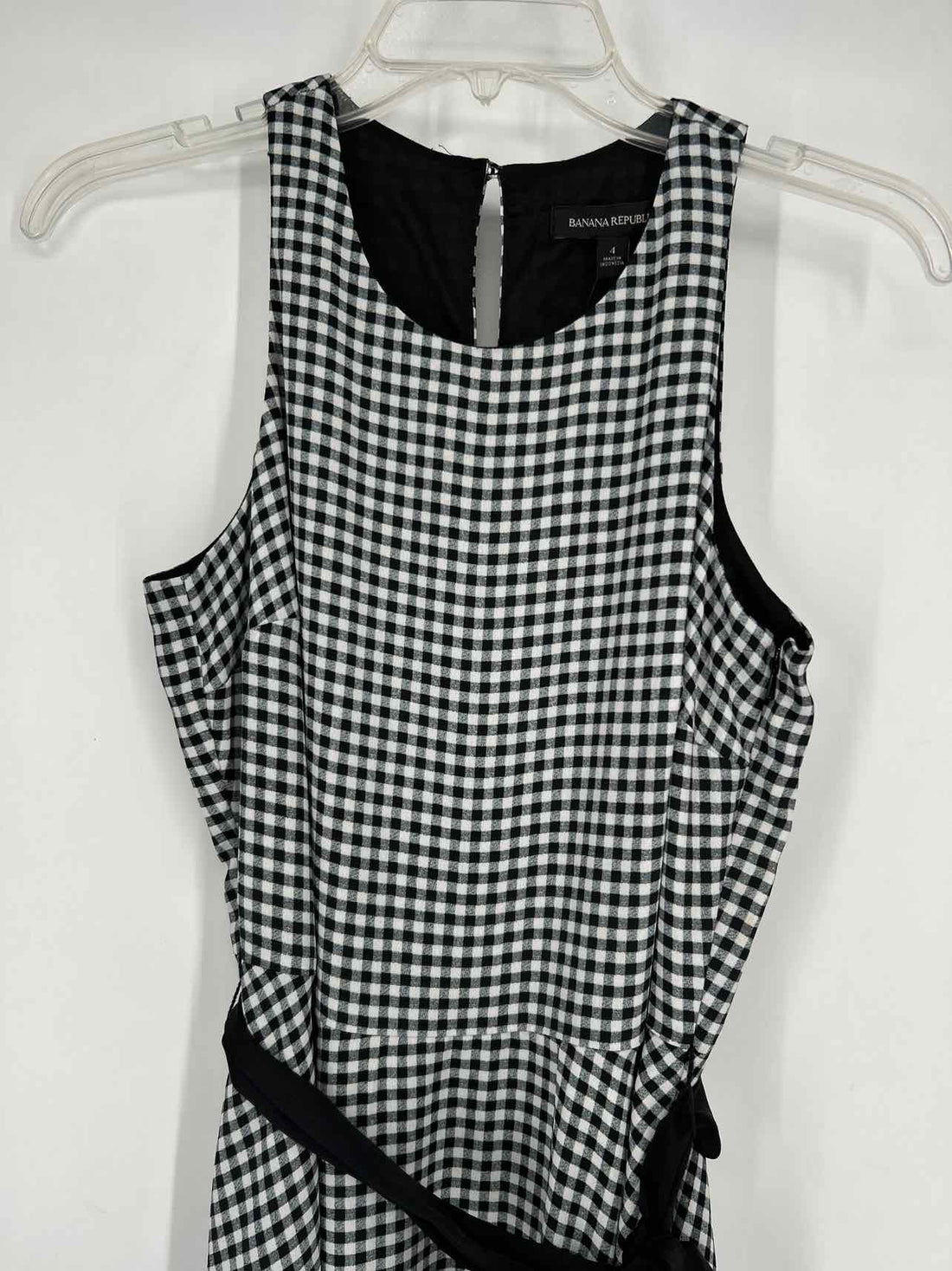 Banana Republic Size 4 White & black gingham NWT Dress