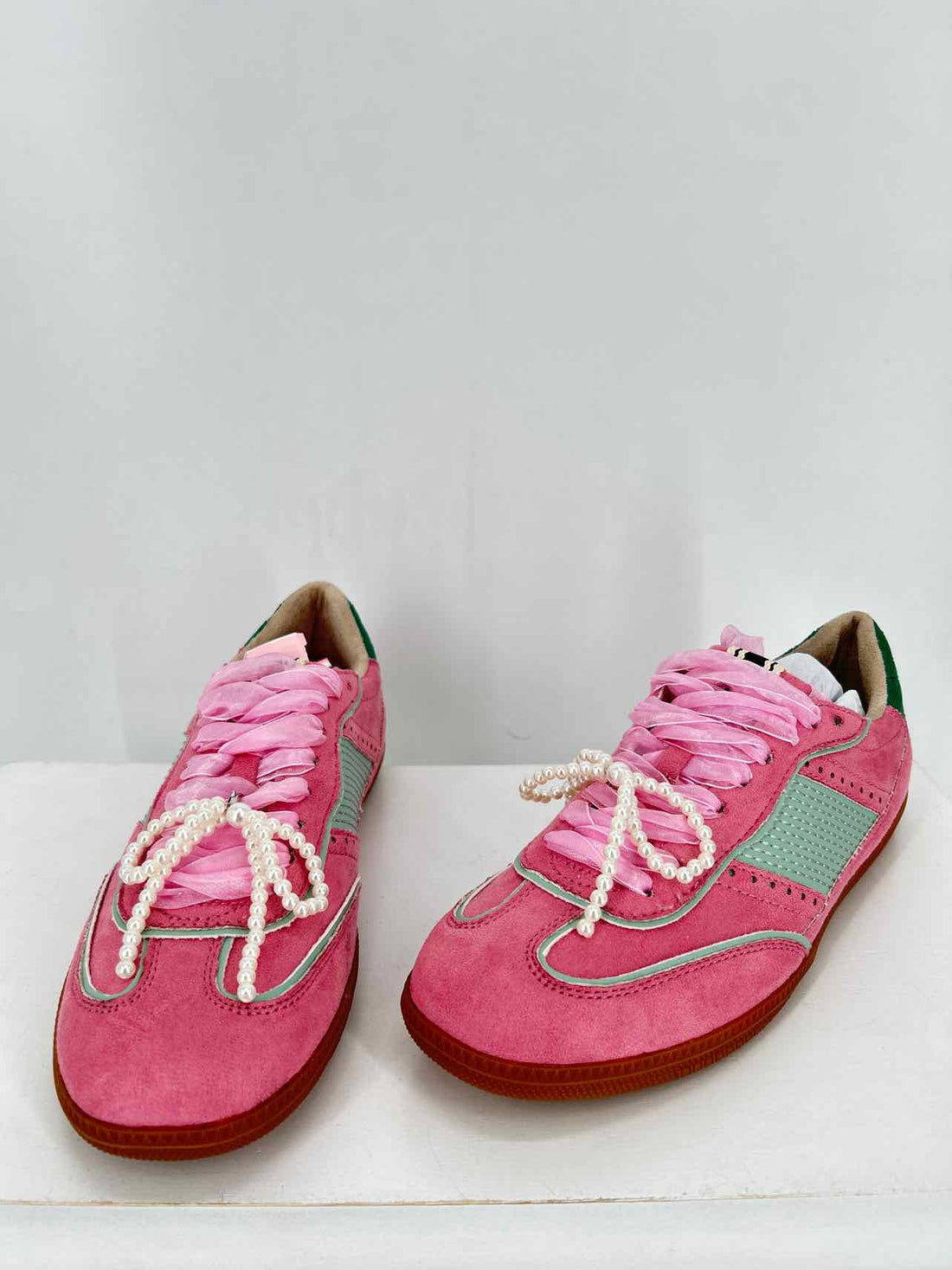 Shu Shop Women Size 6.5 Pink & Green New Boutique Shoes