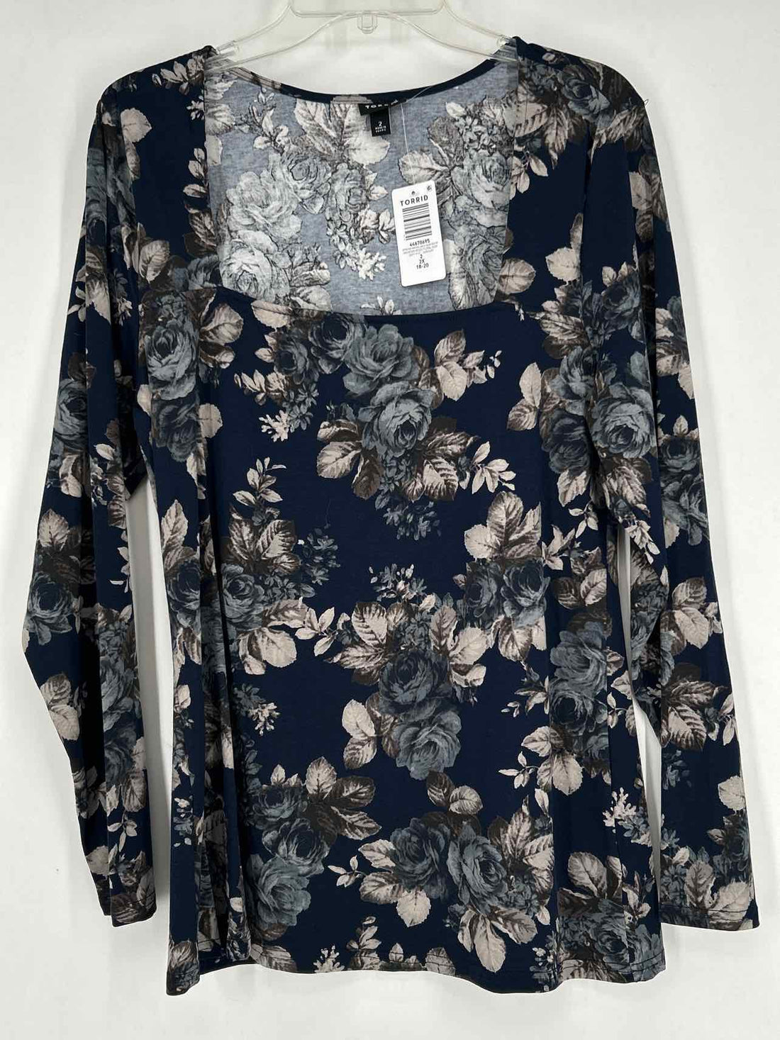 Torrid Size 2X Navy Floral NWT Top/Blouse