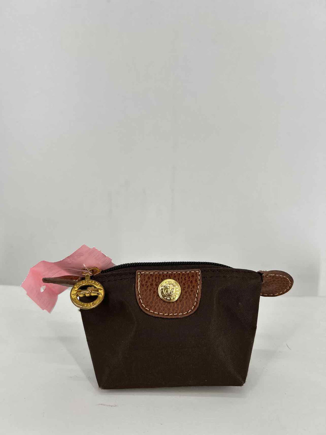 LongChamp Dark Brown Nylon Pre Owned Change Purse