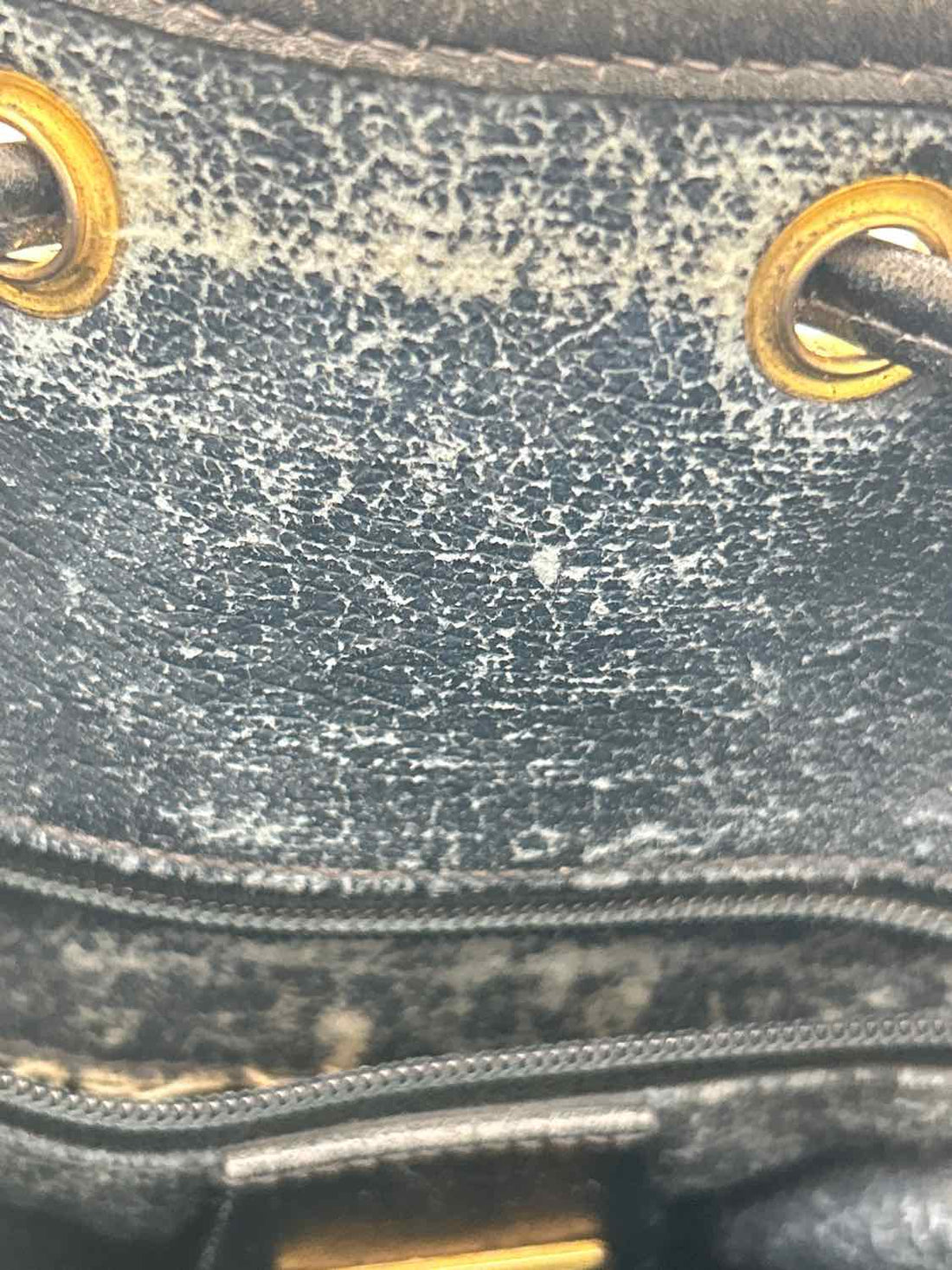 Gucci Micro GG Supreme Navy Vintage Draw-string Bucket Bag