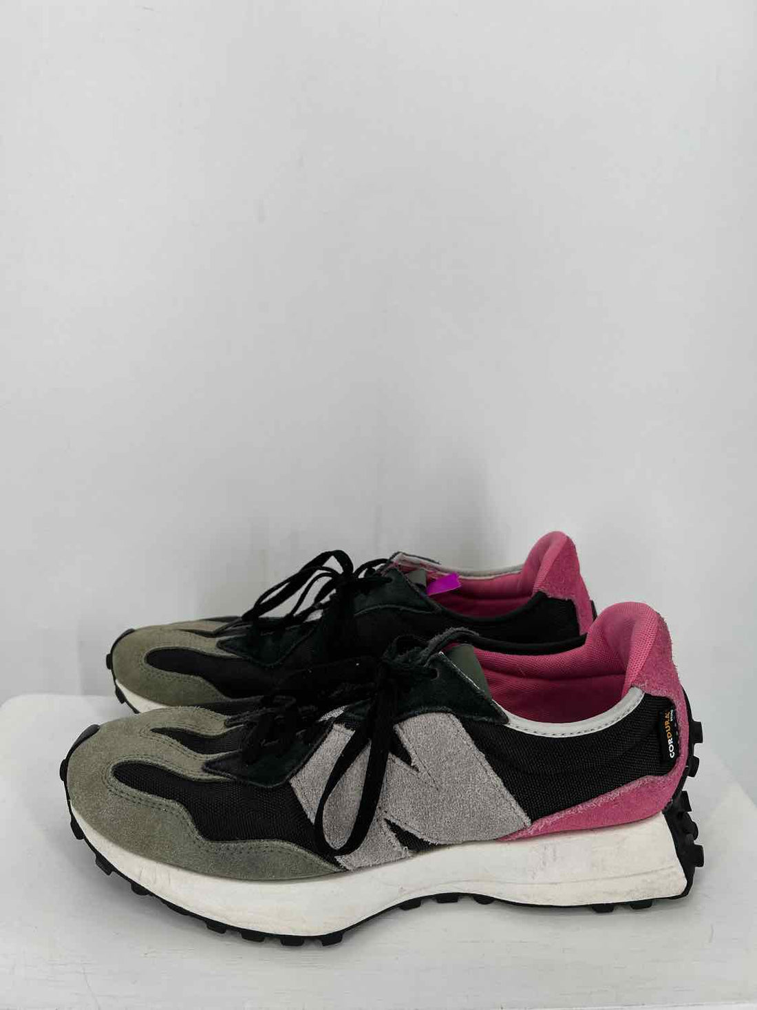 New Balance Women Size 9.5 Black Pink Olive Colorblock Sneakers