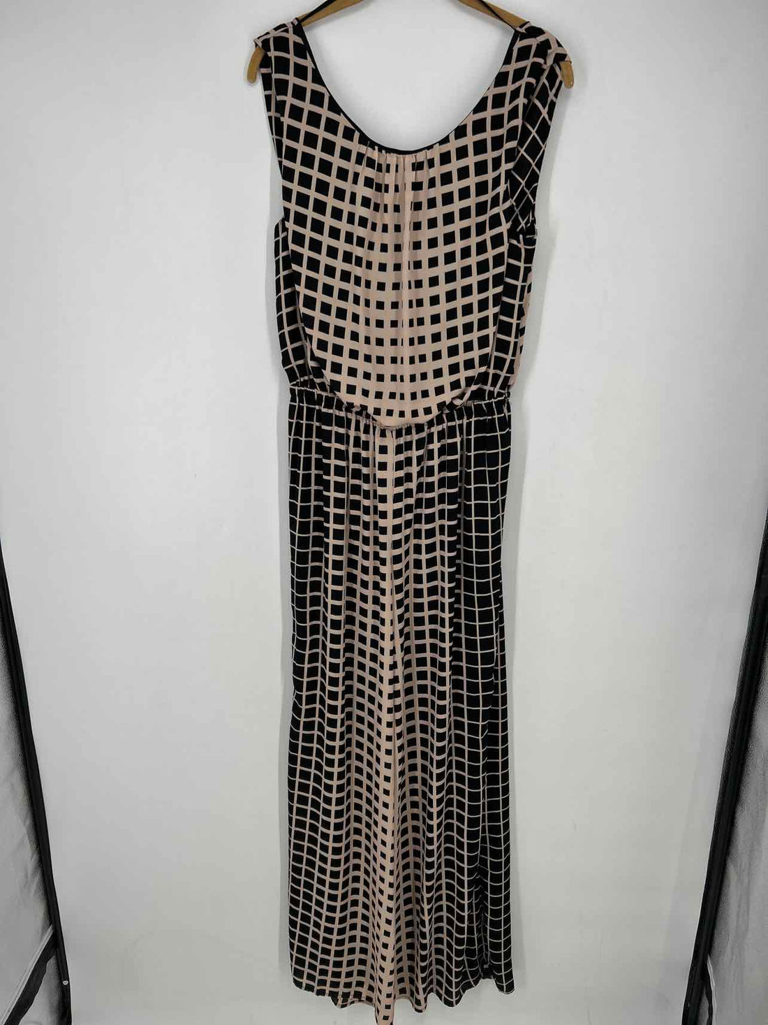 Gibson Latimer Size M Black & Beige Sleeveless Jumpsuit