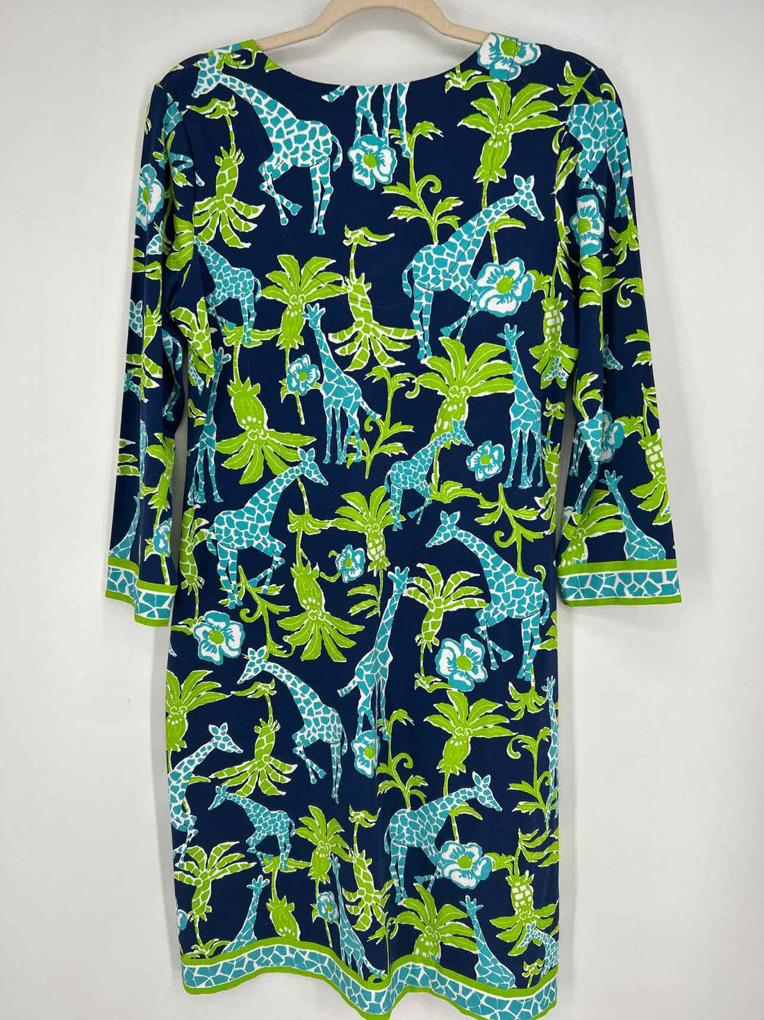 Tabi Size L Navy & Green Print NWT Dress