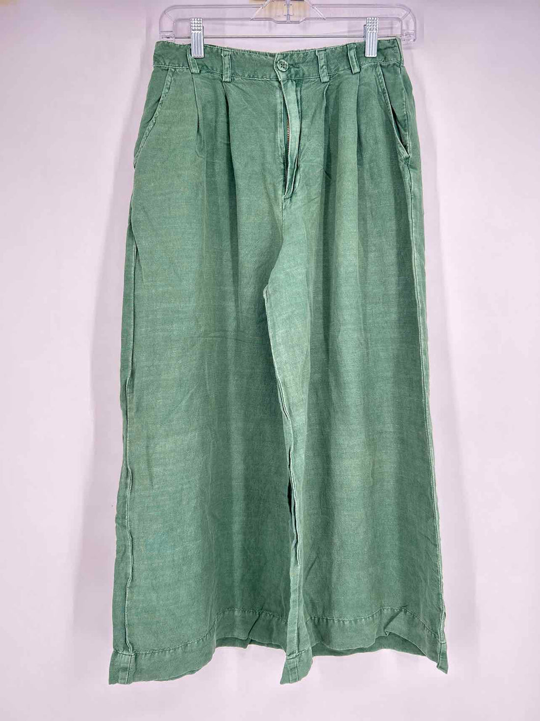 Young Fabulous + Broke Size M Green Linen/Rayon Pants