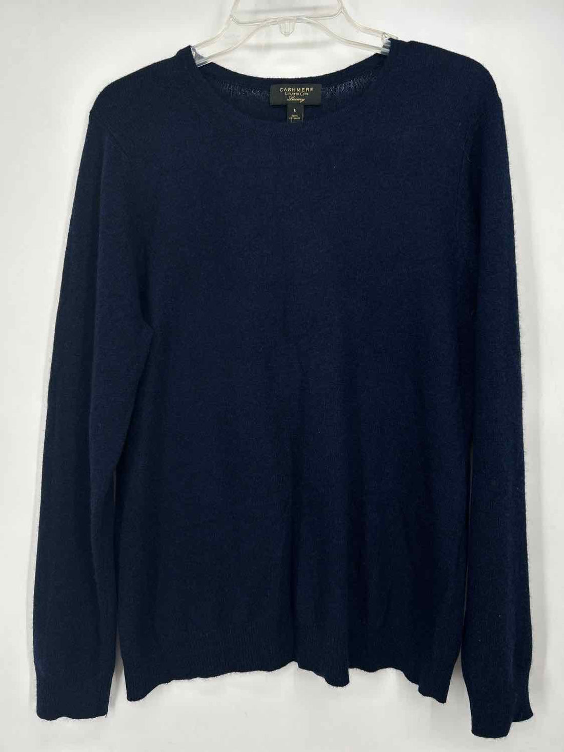 Charter Club Size L Dark Navy Cashmere Sweater
