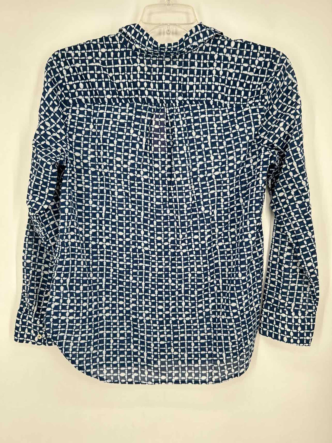 Talbots Size L Navy & White Long Sleeve