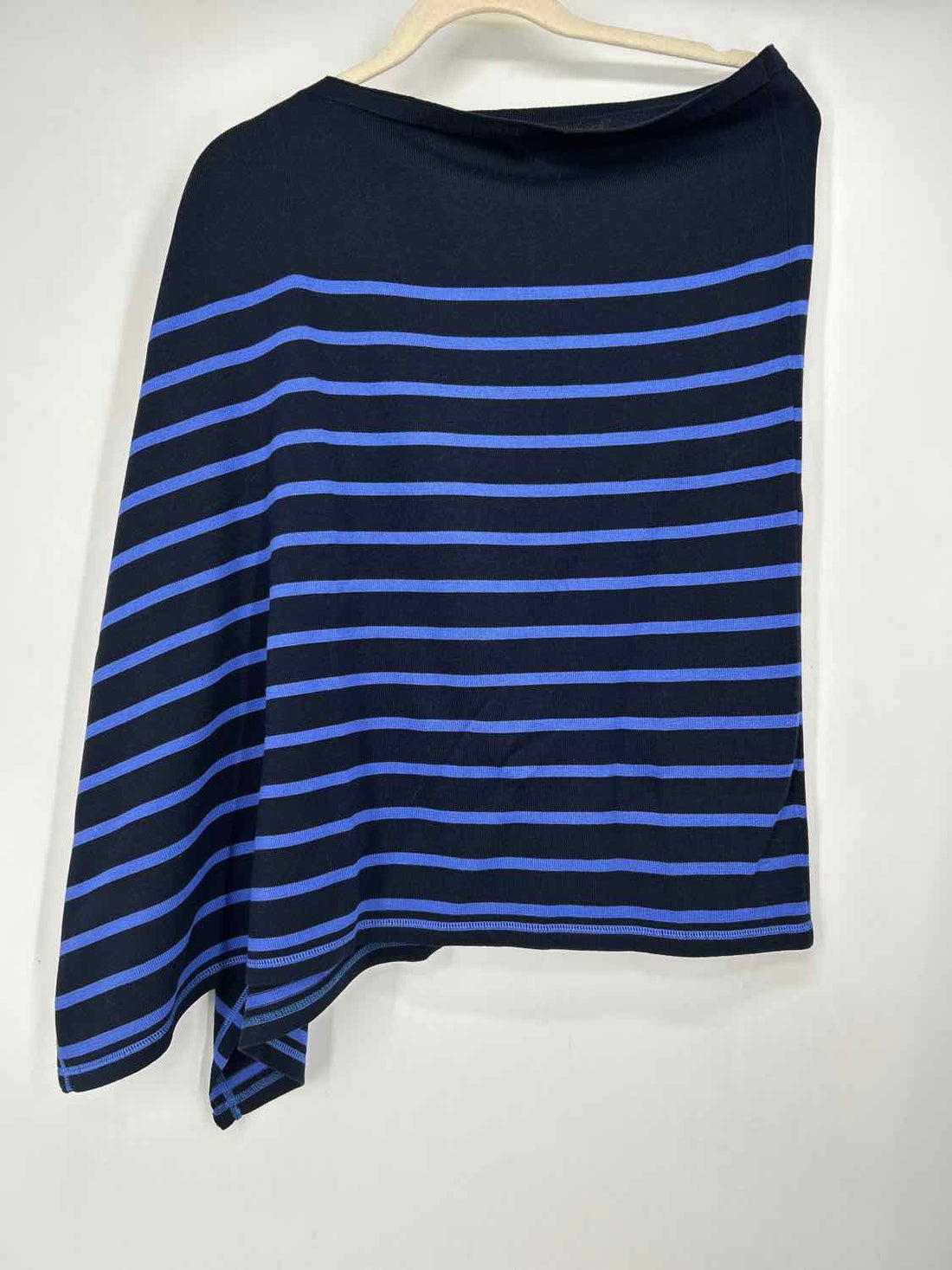 Talbots Size S Dark Navy Striped Poncho