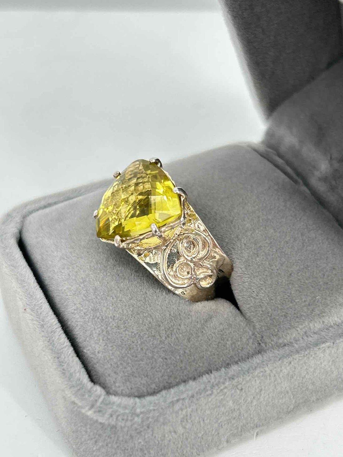 Lorenzo Size 7 Sterling Silver Citrine Like New LUXURY