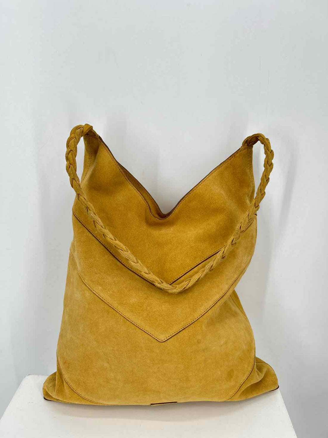 Frye & Co Mustard Suede Pre Owned Hobo