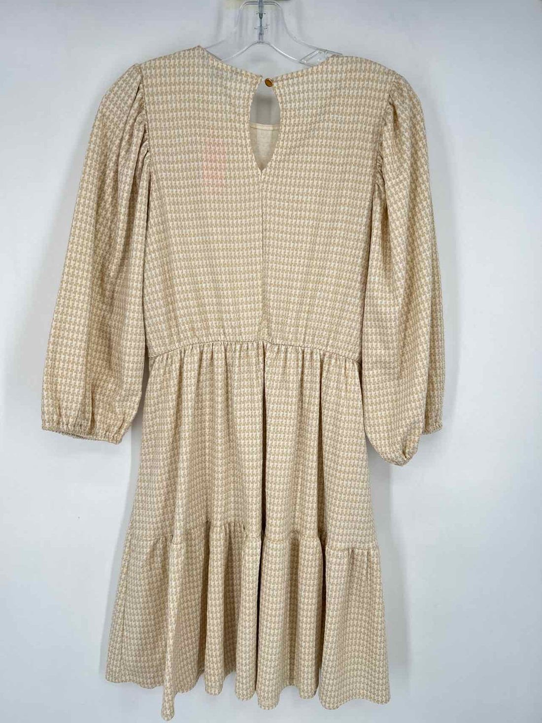 Draper James RSVP Size S Cream & Gold Long Sleeve Dress
