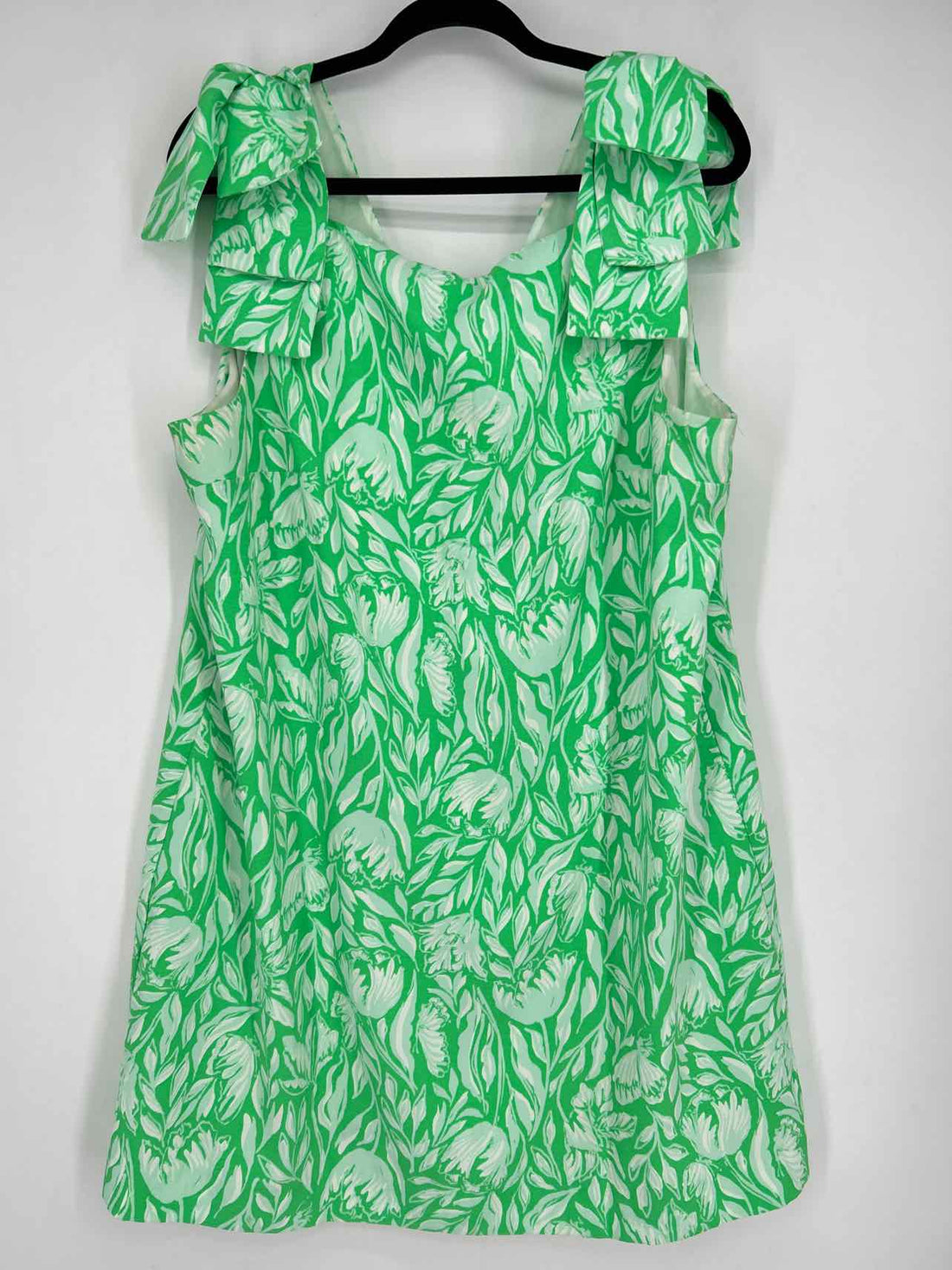 Lilly Pulitzer 16 Green & White Floral Sleeveless Lilly Pulitzer Dress