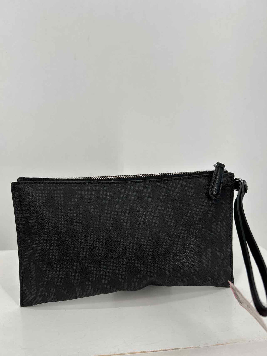 Michael Kors Black Signature Pebbled Leather Pre Owned Clutch