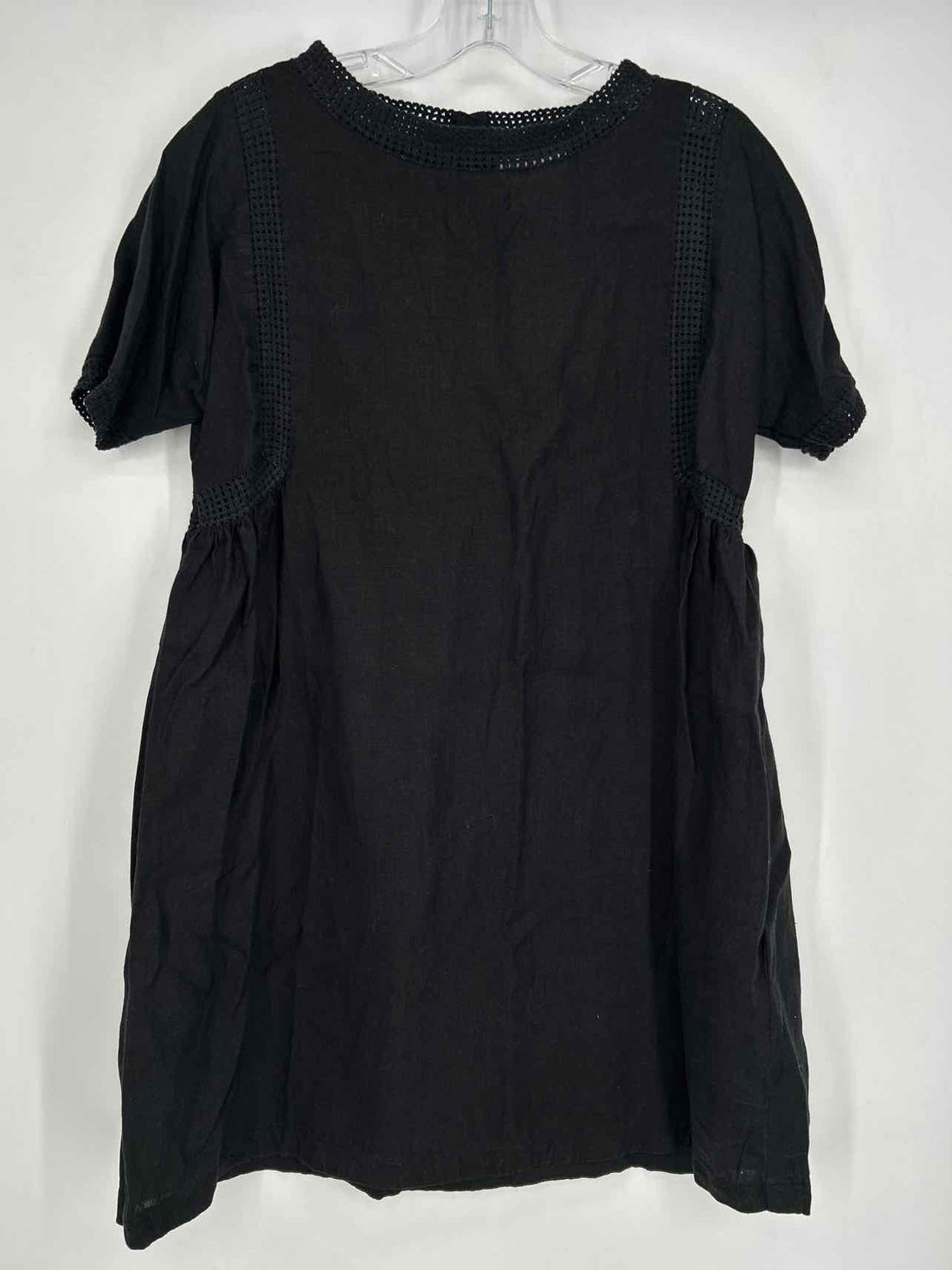 Pomegranate Size XS Black Linen Dress