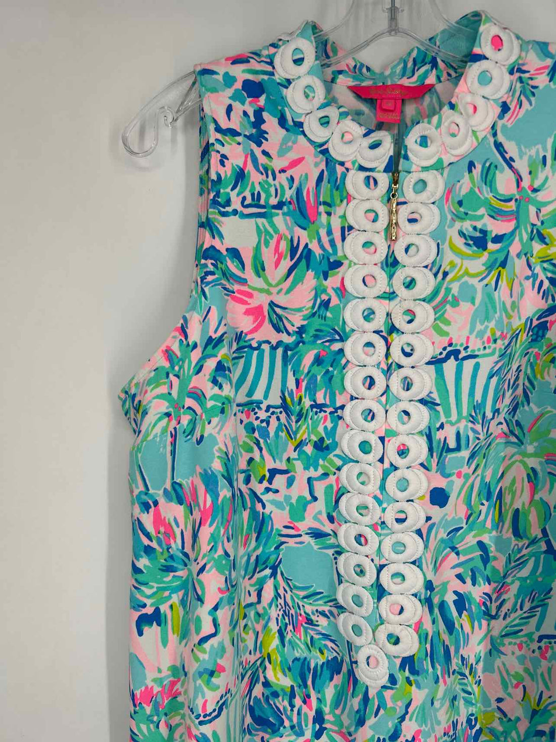 Lilly Pulitzer 12 Light Blue Multi Sleeveless Lilly Pulitzer Dress