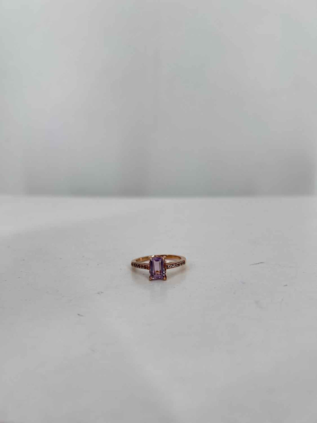 No Brand Name Size 6 925 Amethyst Rose Gold Ring