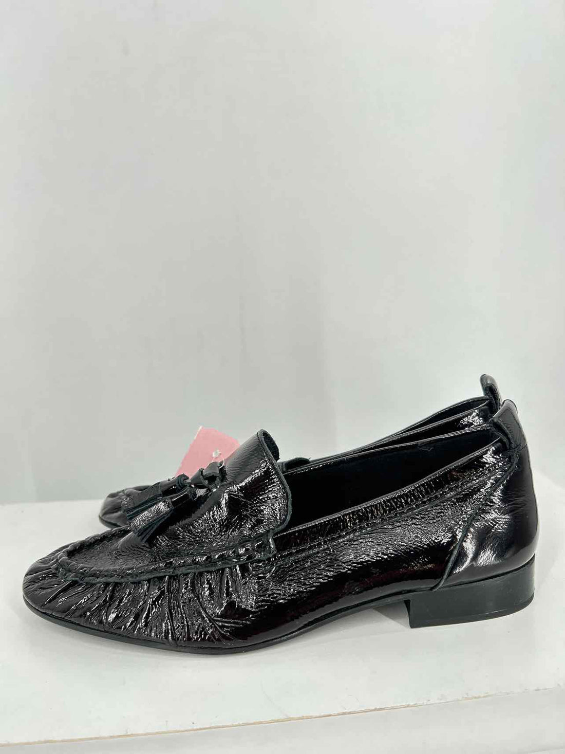 Zara Women Size 39 (8.5-9) Black Patent Leather Loafers