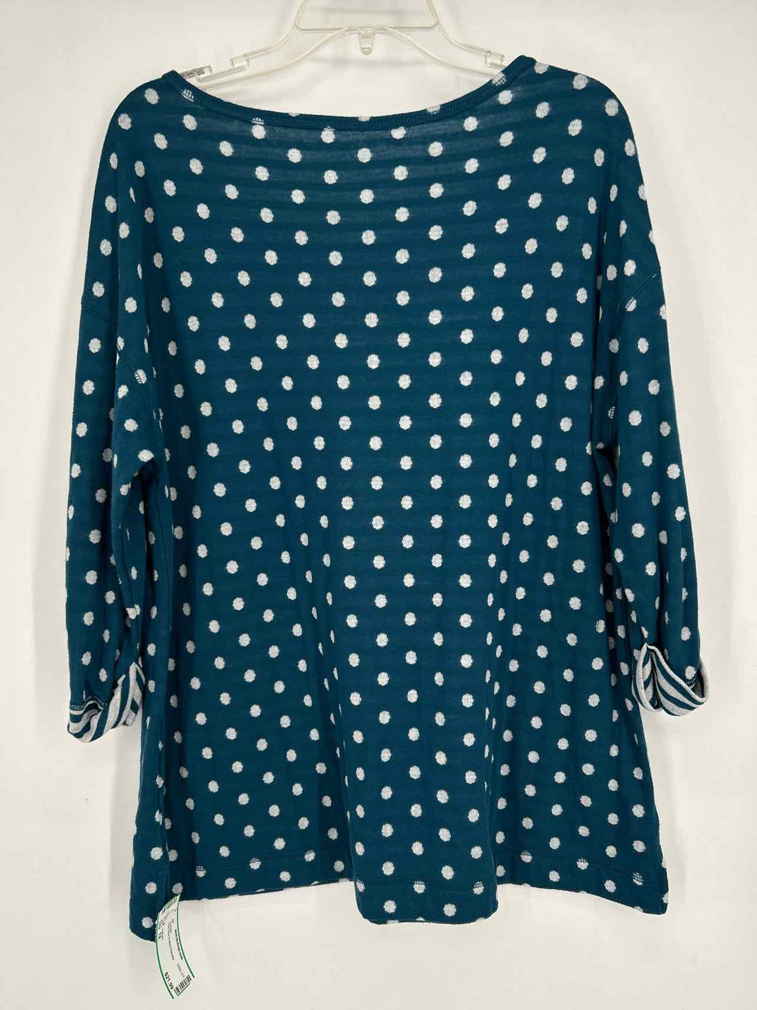 Talbots Size 1X Dark Blue & White Polkadot Sweater