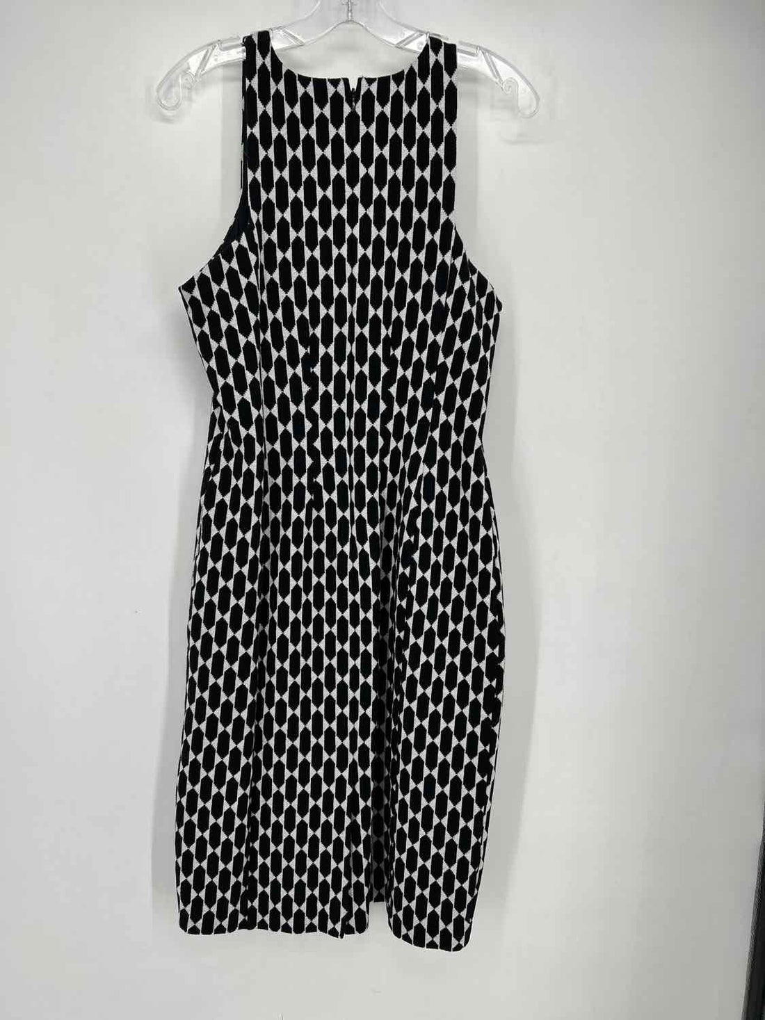 Ann Taylor Size 8 Black & White Print Dress