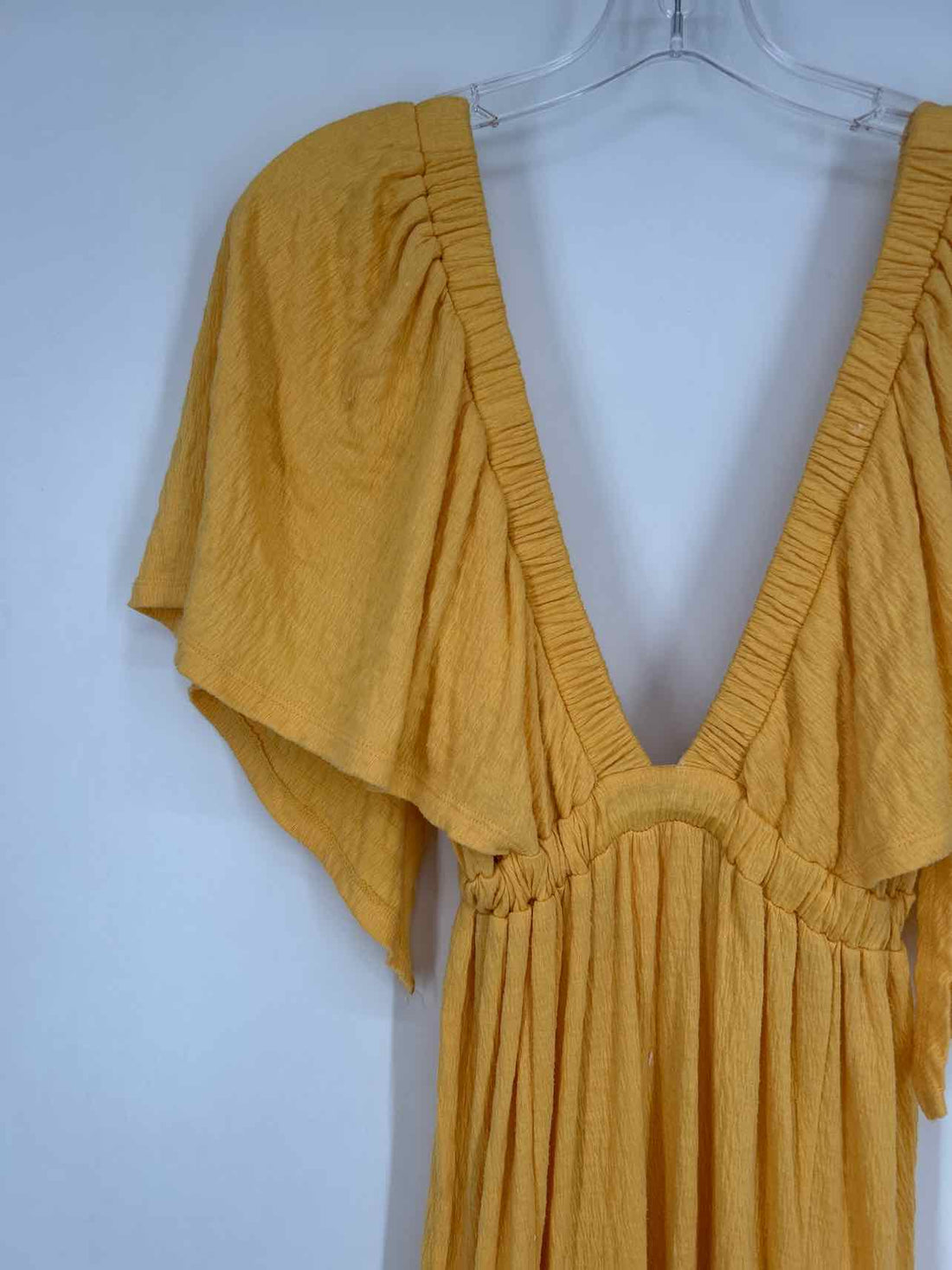 FP Beach Size XS Yellow Short Sleeve Maxi