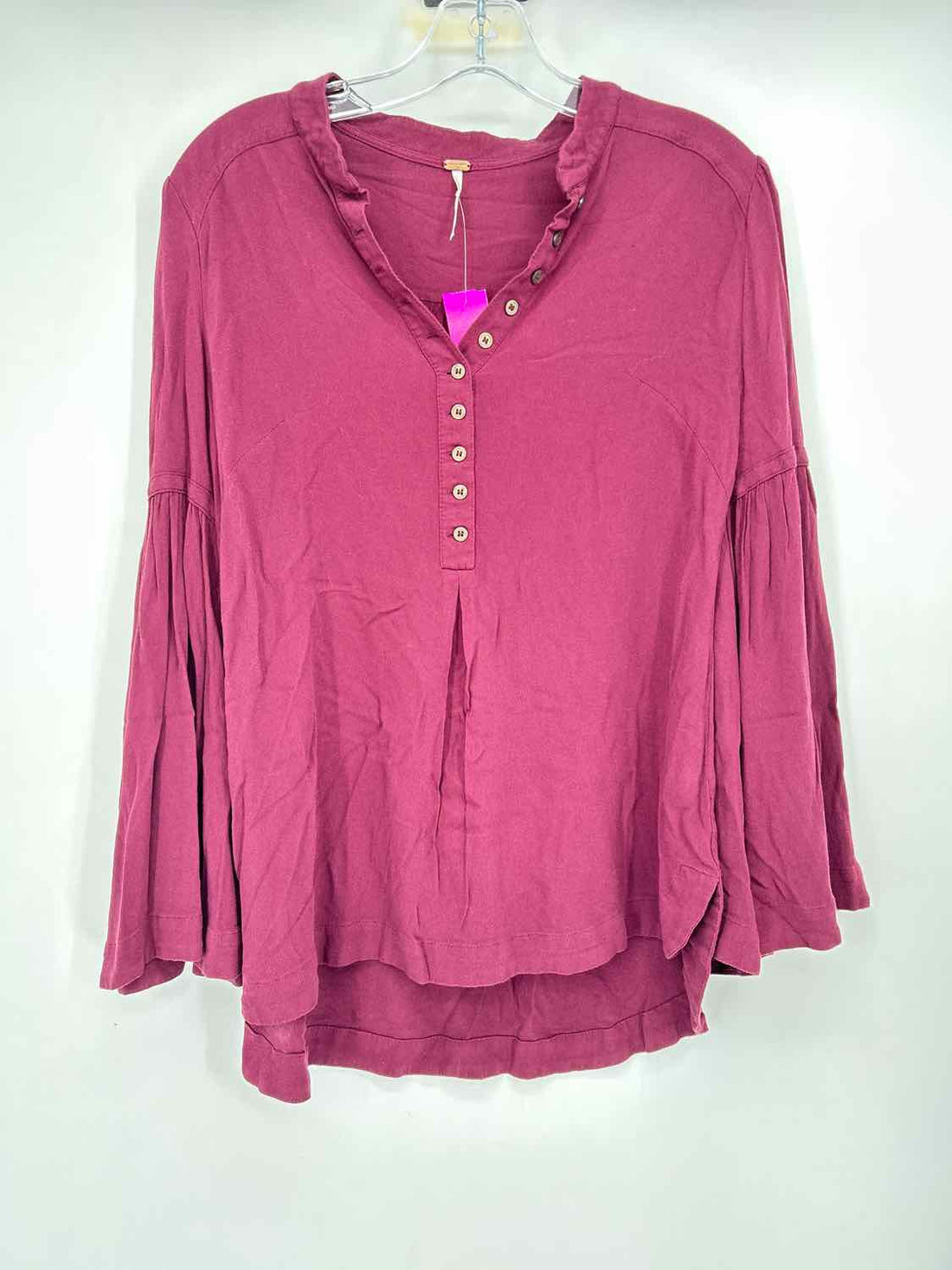 Free People Size XS Burgandy Long Sleeve