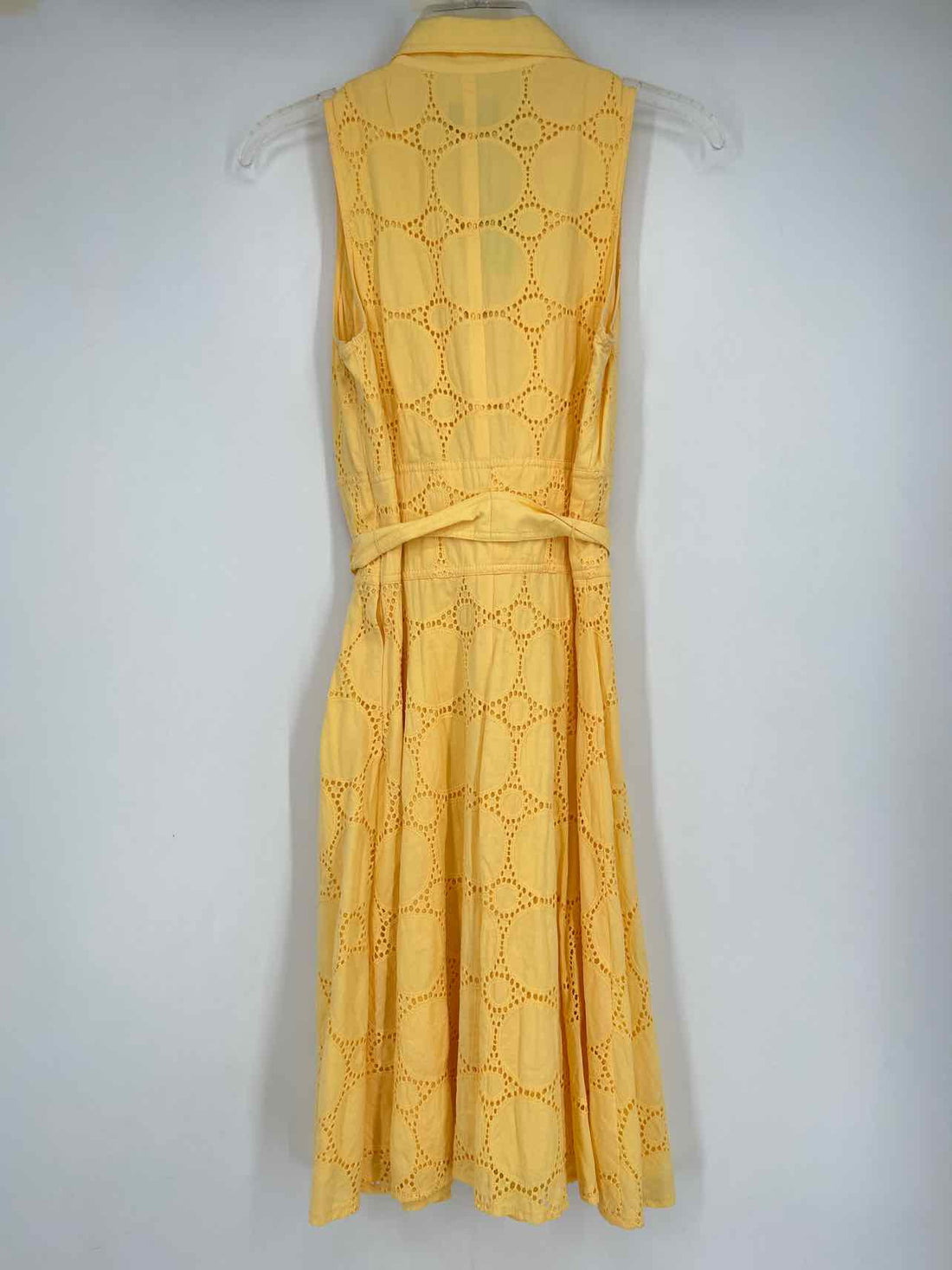 Laundry by Shelli Segal Size 6 Yellow Eyelet Dress