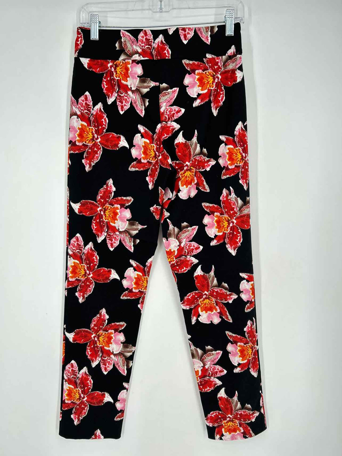 Krazy Larry Size 6 Black Floral Pants