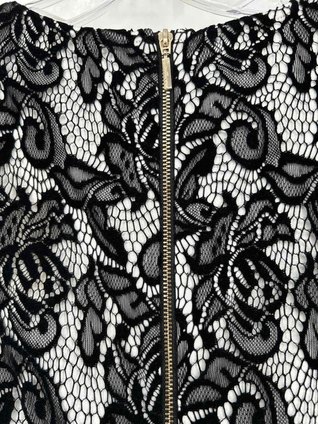Karl Lagerfeld Size 8 Black & White Lace Dress