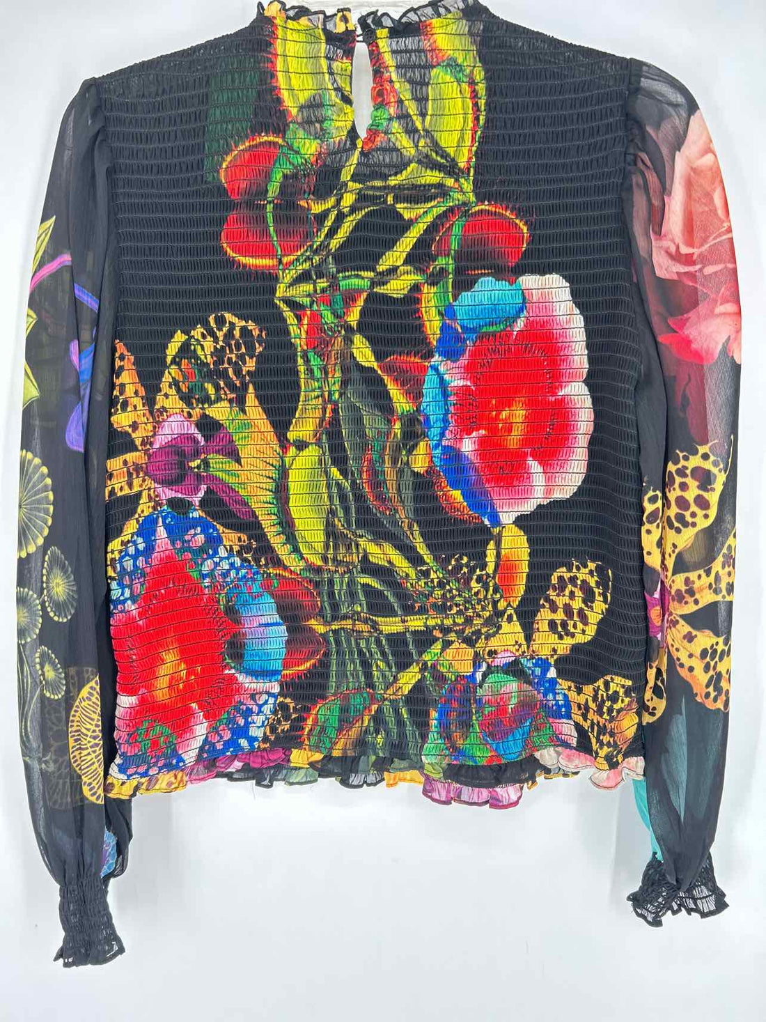 Desigual Size L Black Print Long Sleeve