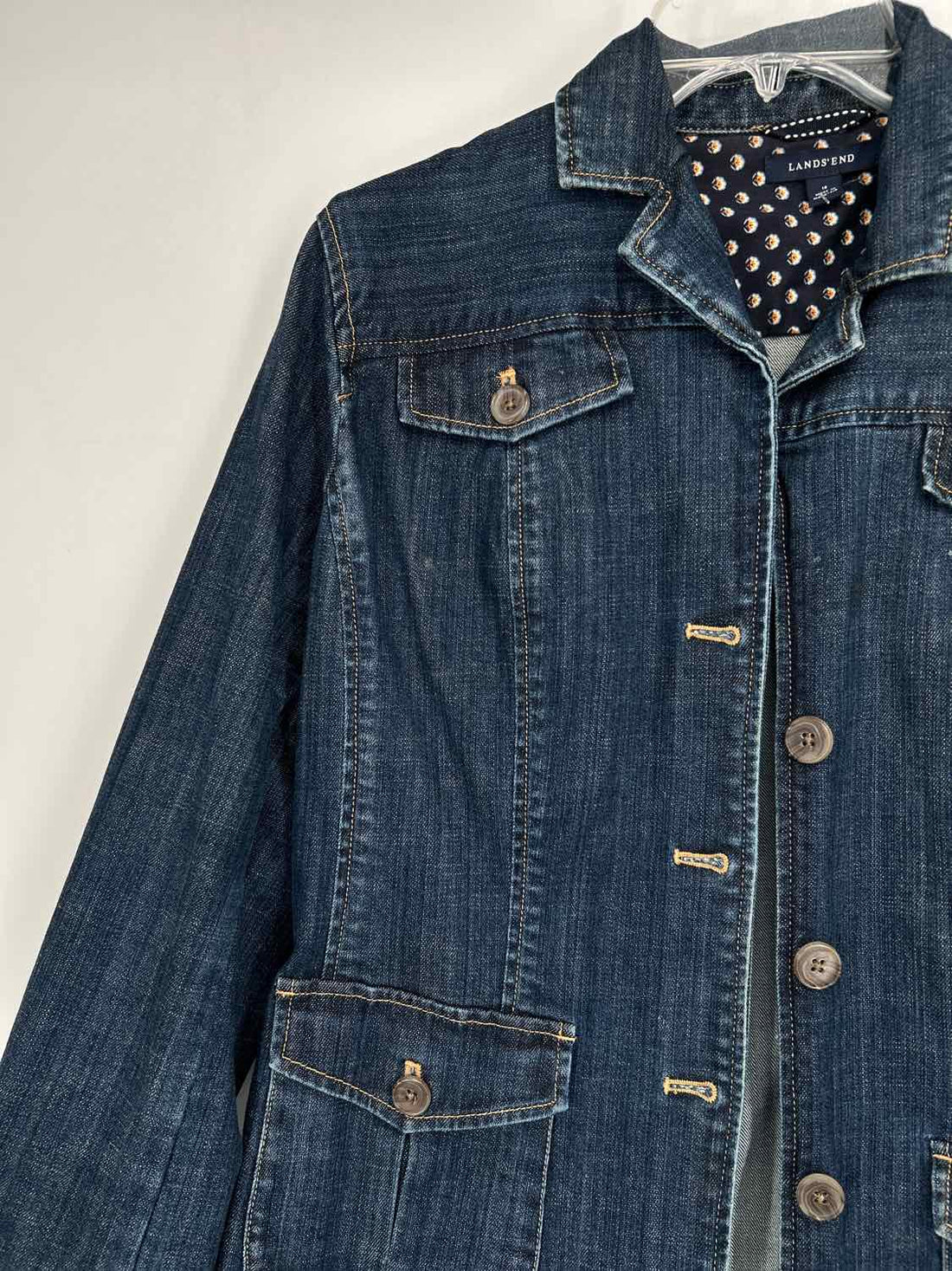 Lands' End Size 16 Dark Wash Denim Jacket