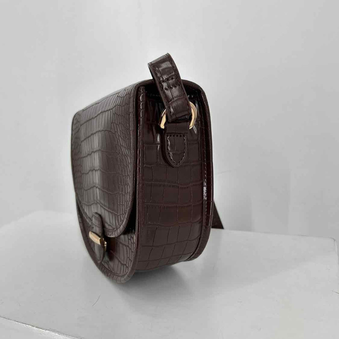 J Crew Dark Brown Vegan Leather Crossbody