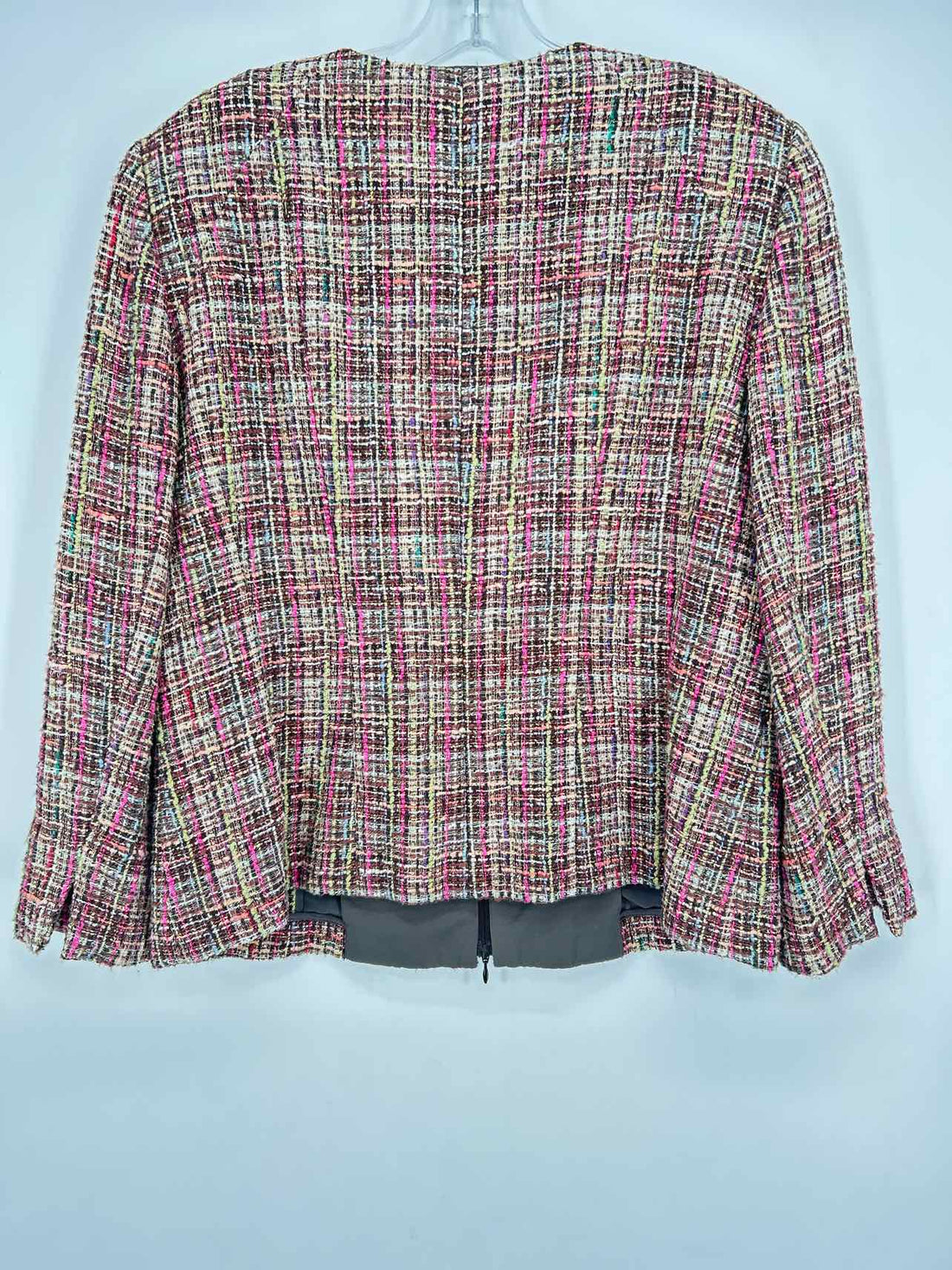 Lafayette 148 Size 14 Brown & Pink Tweed Blazer