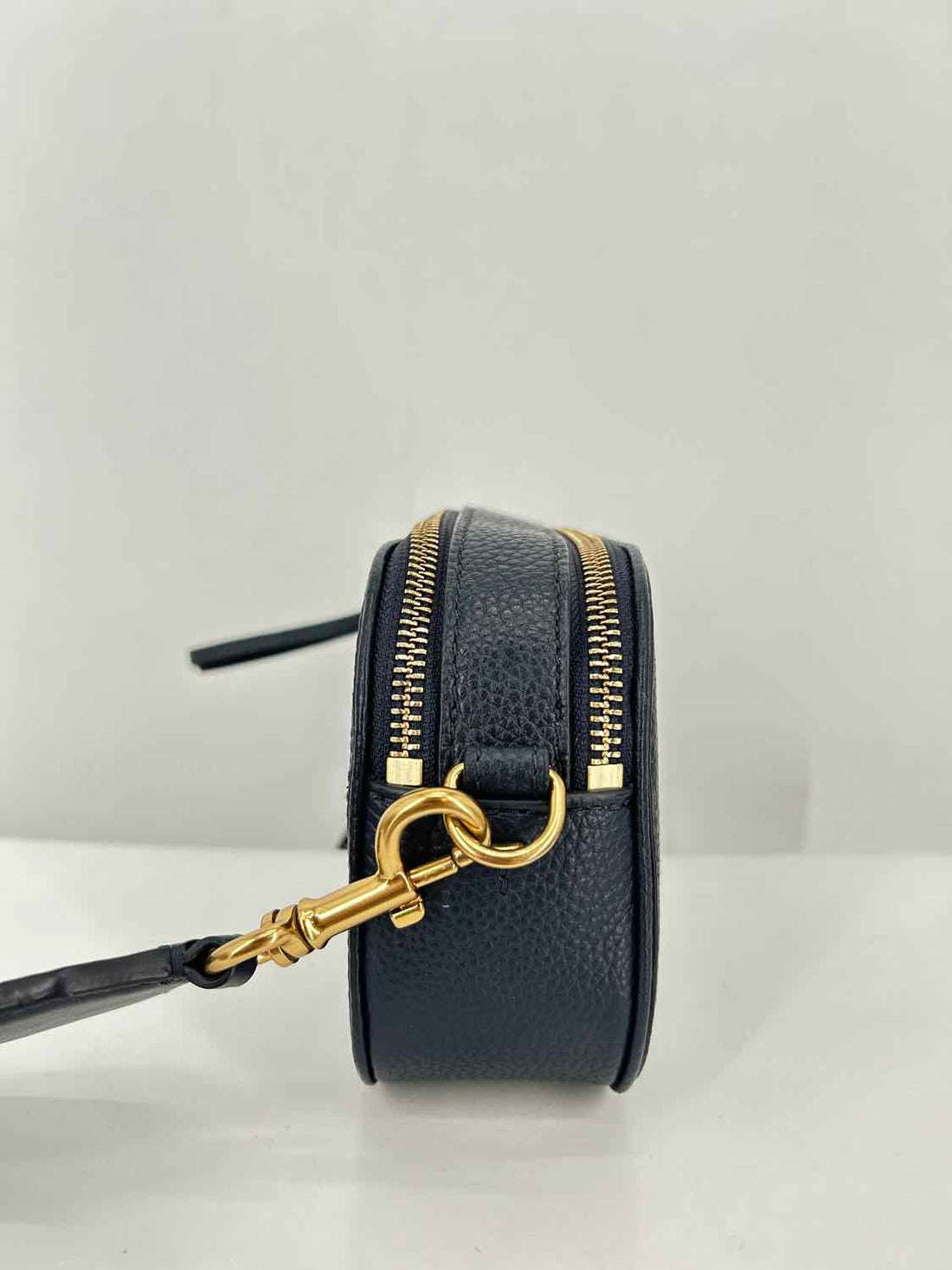 Tory Burch Navy Pebbled Leather Crossbody