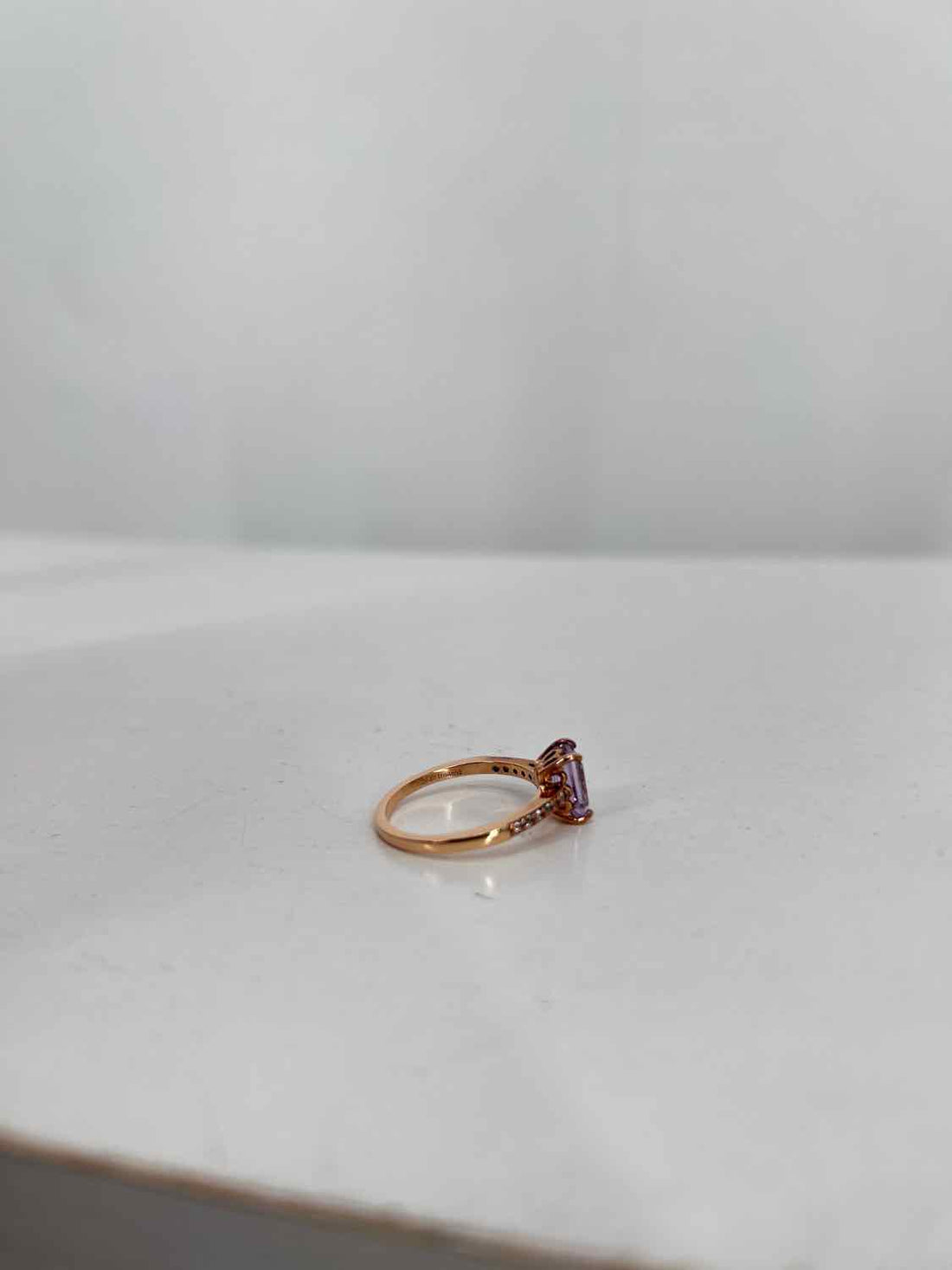No Brand Name Size 6 925 Amethyst Rose Gold Ring