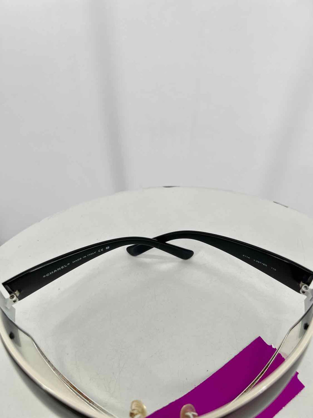 Chanel White & Black Shield CC 4114 As Is Sunglasses