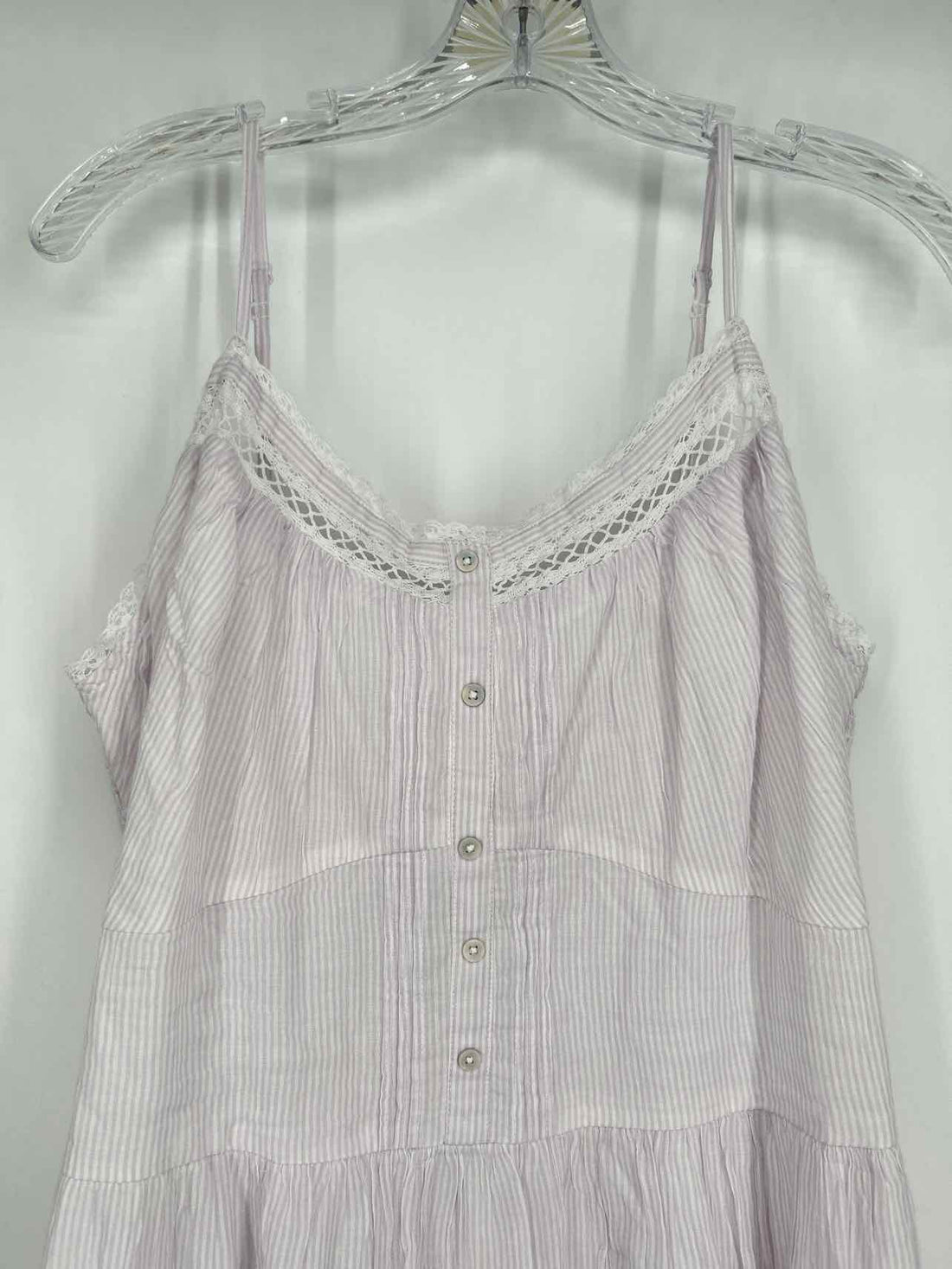 Aerie Size XL Light Purple & White Striped Sleeveless Dress