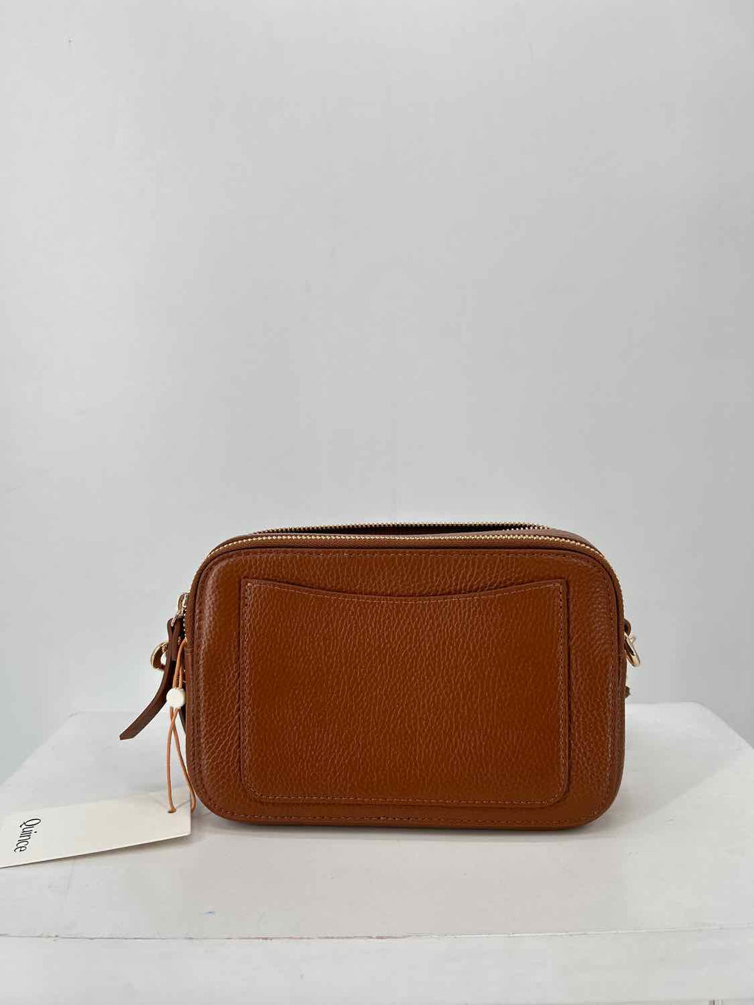 Quince Cognac Pebbled Leather NWT Crossbody