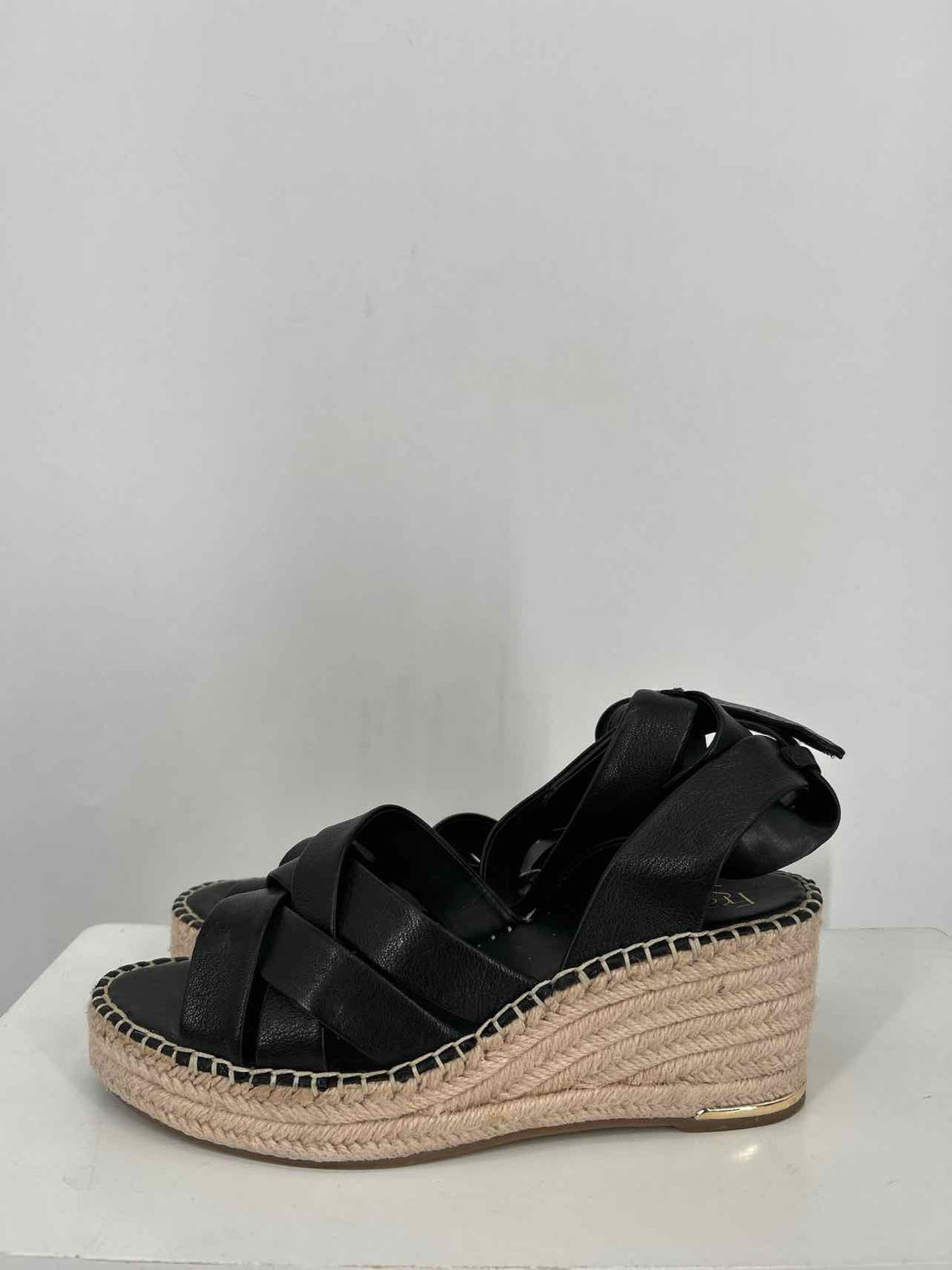 Franco Sarto Women Size 9.5 Black Espadrilles Wedges