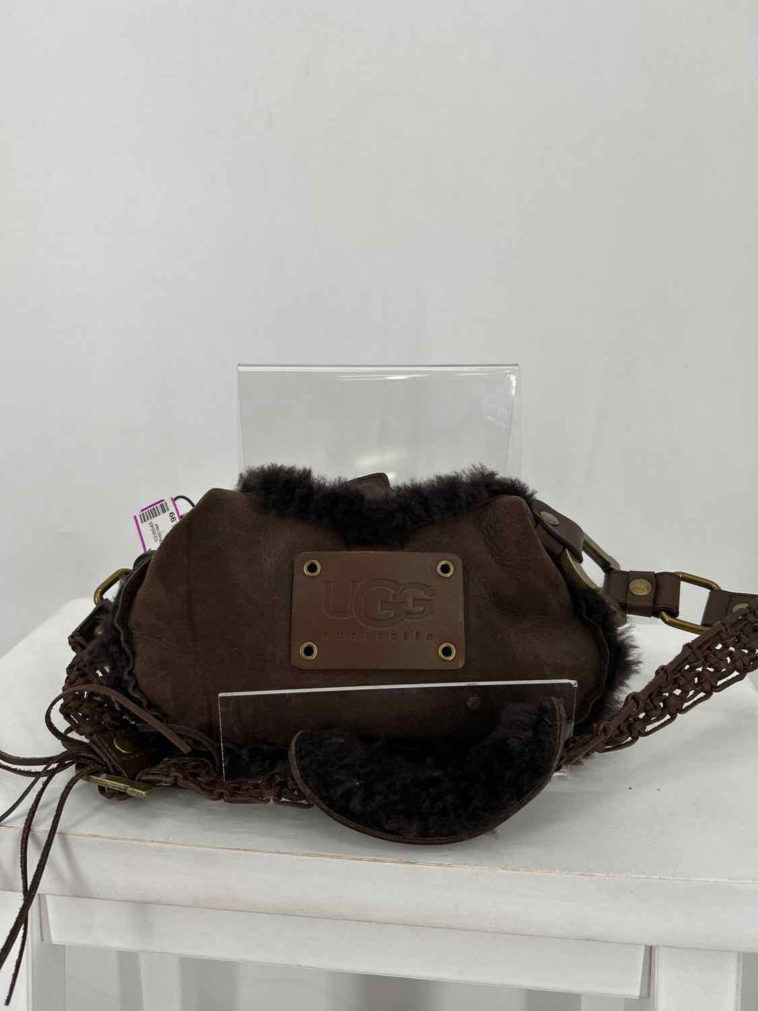 Ugg Brown Suede & sherpa Shoulder