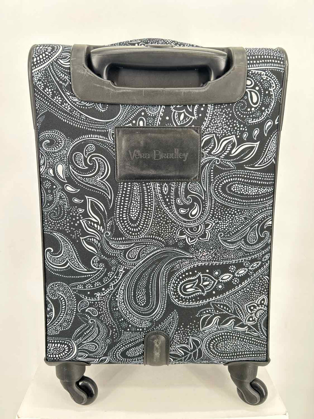 Vera Bradley Black & White Print Canvas Suitcase