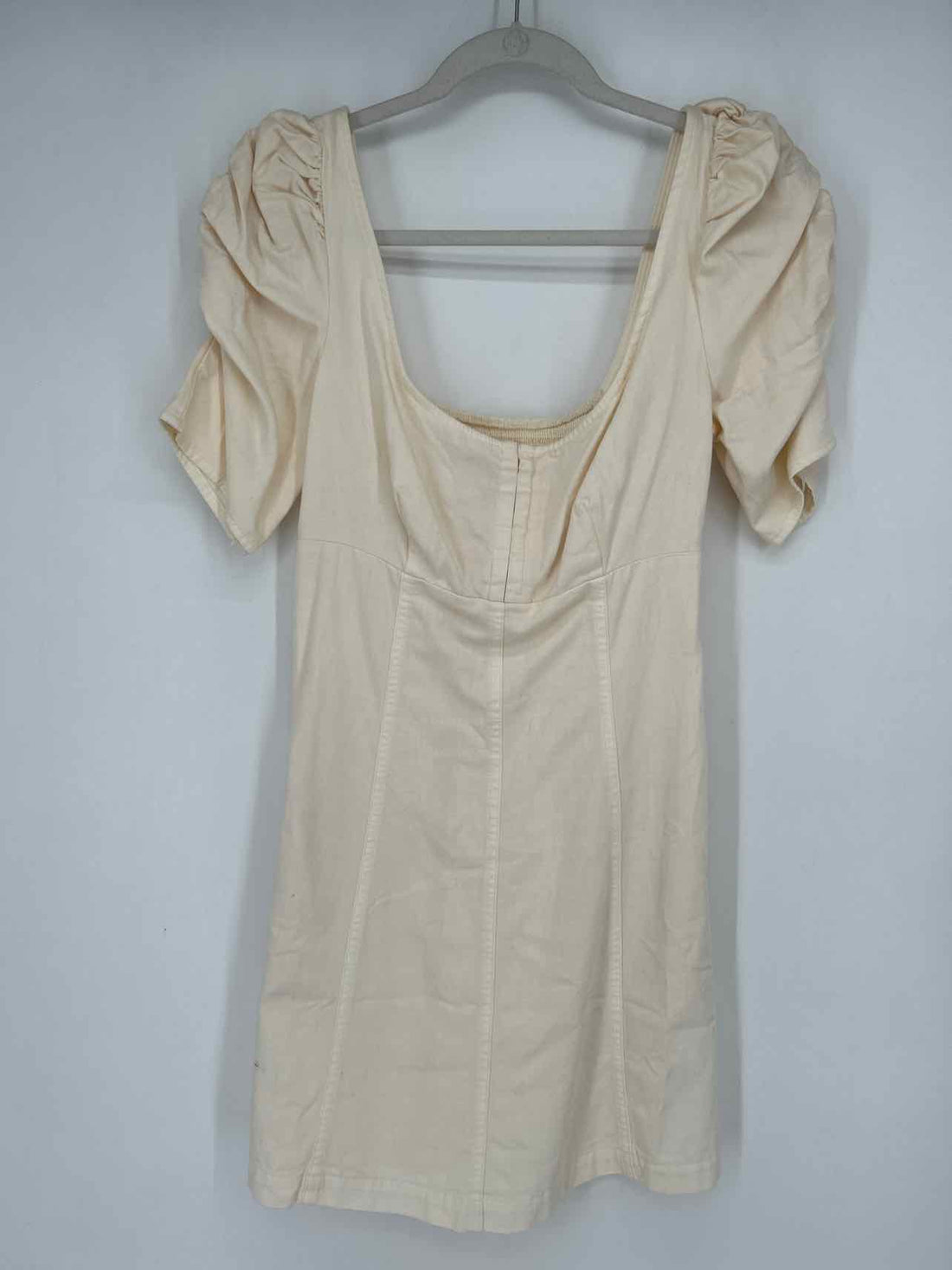 Free People Size XS Cream Short Sleeve Dress